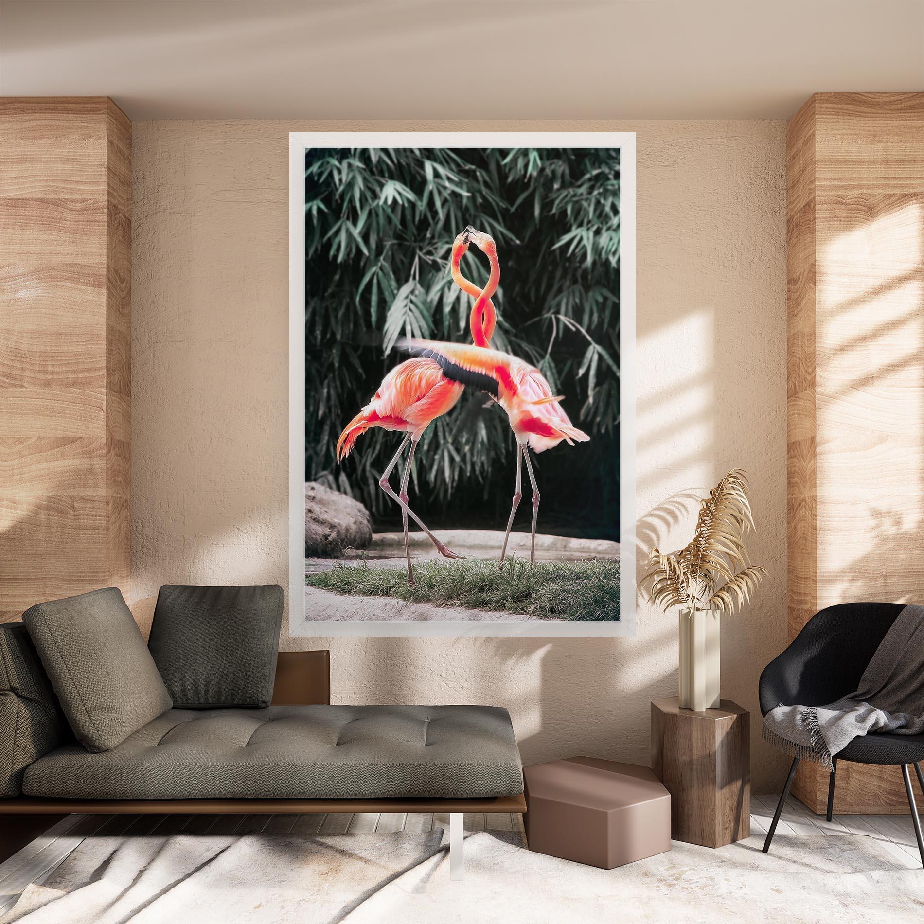 Leinwandbild Flamingo Love mockup 8