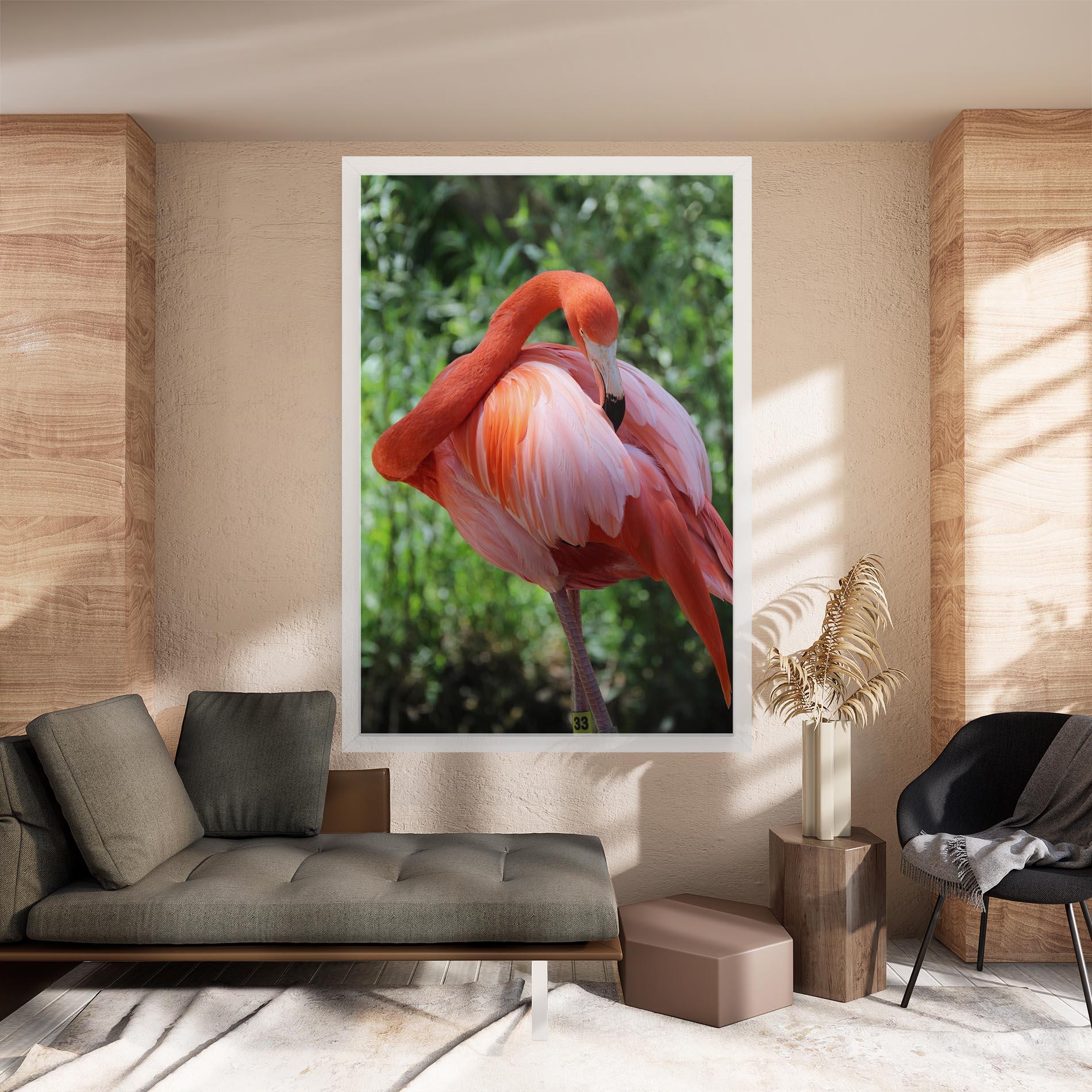 Leinwandbild Red Flamingo mockup 8