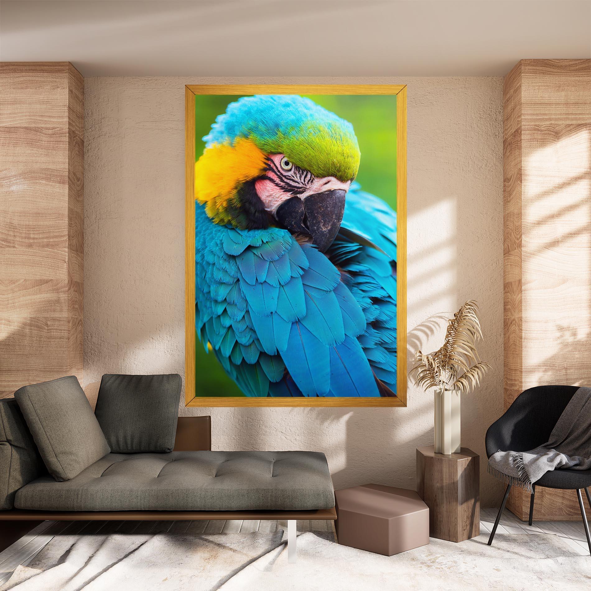 Leinwandbild Blue Parrot mockup 8