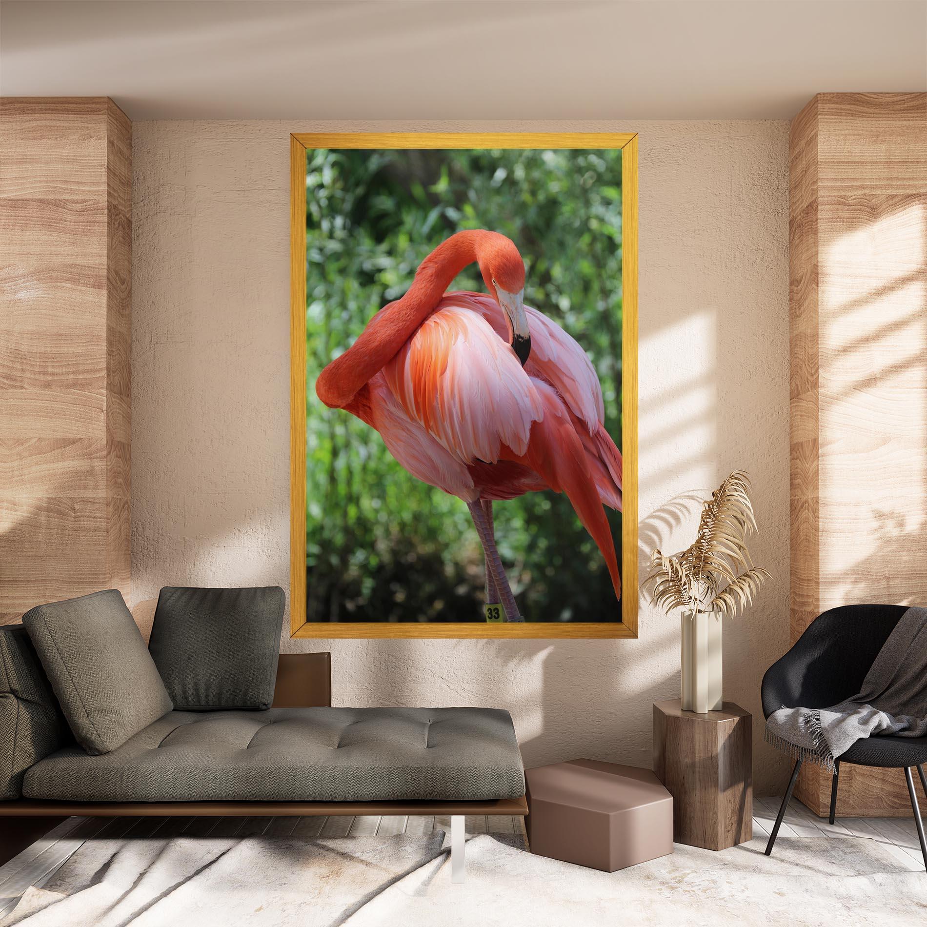 Leinwandbild Red Flamingo mockup 8