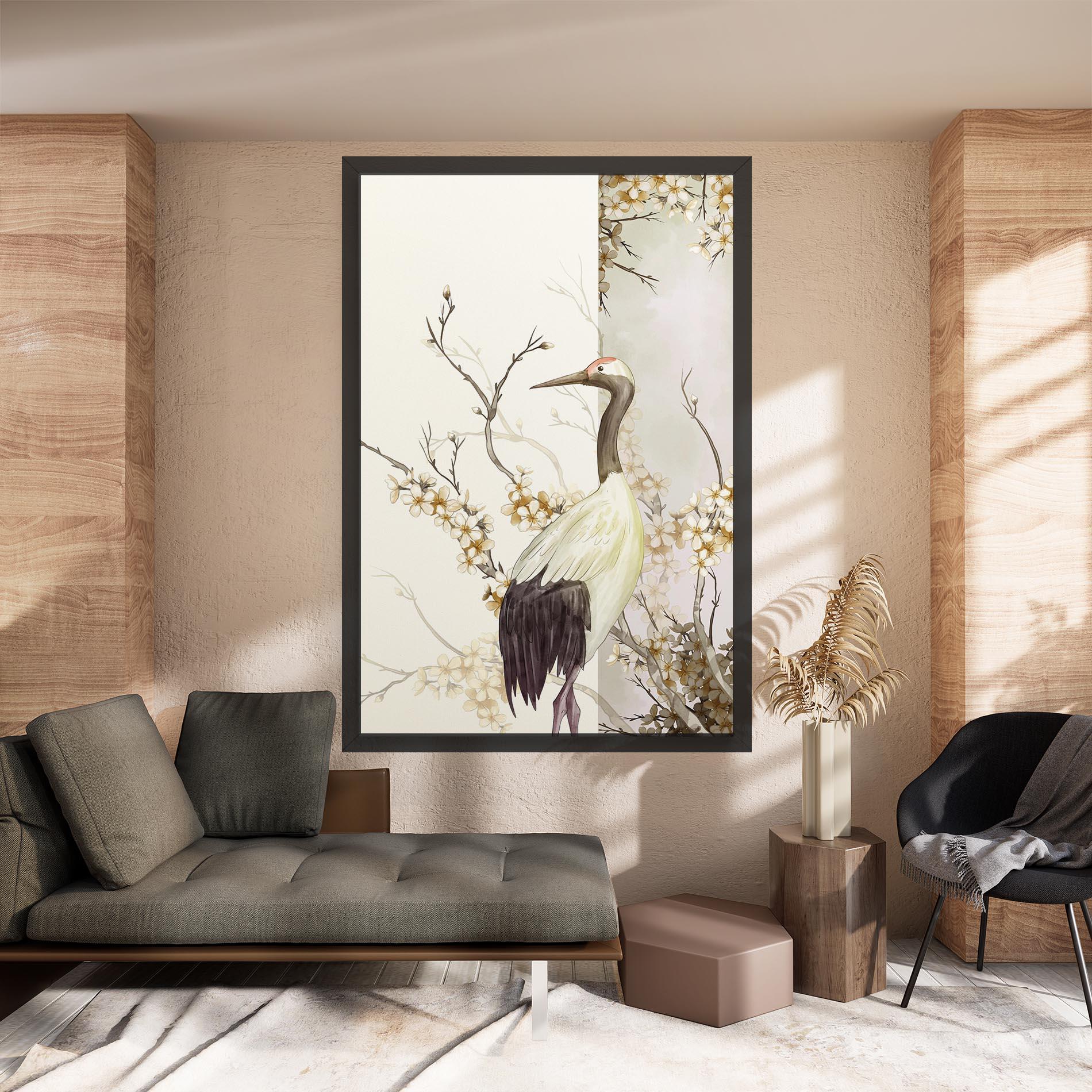 Leinwandbild Asian Bird mockup 8