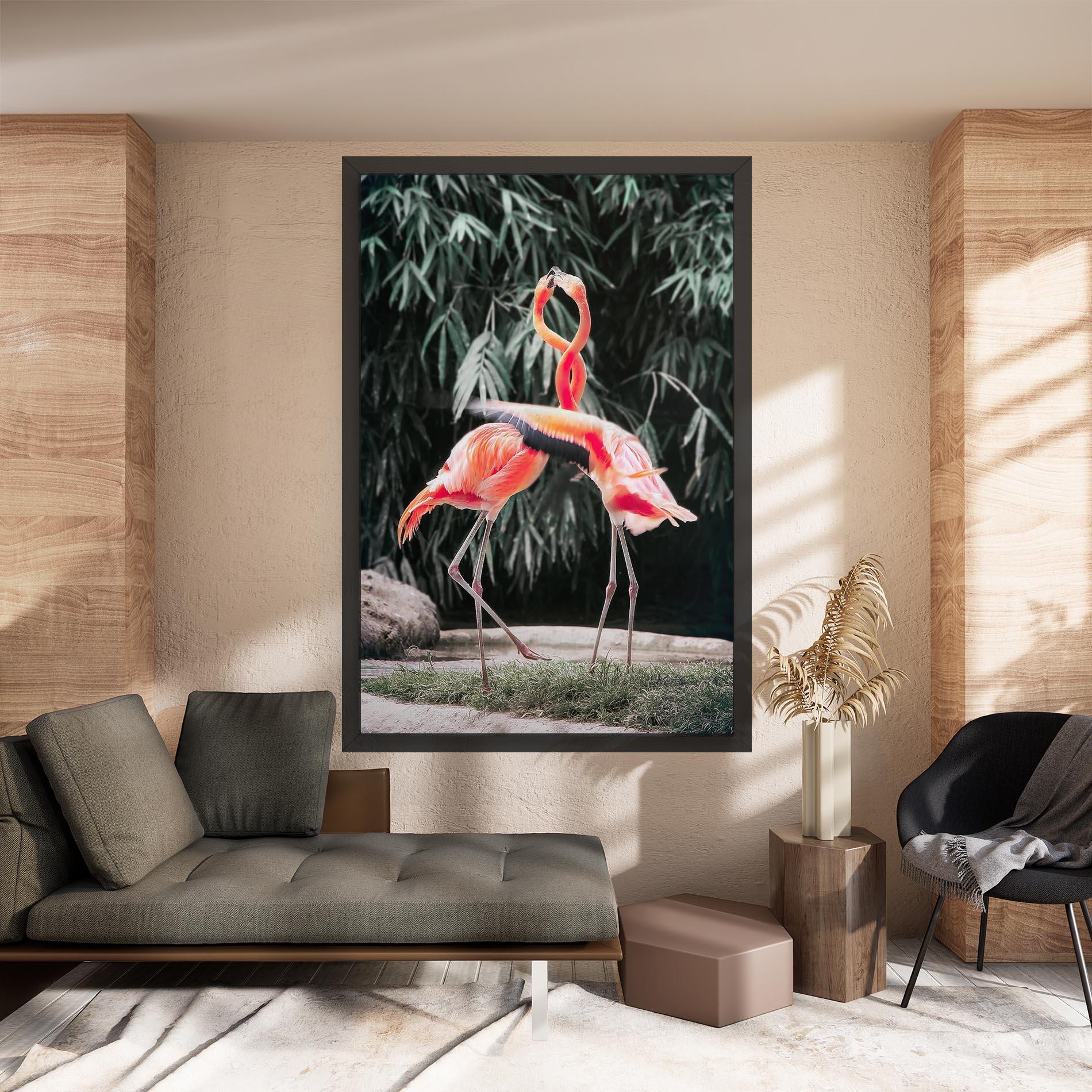 Leinwandbild Flamingo Love mockup 8