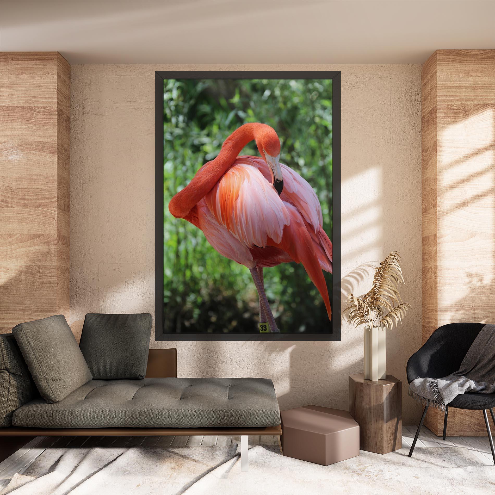 Leinwandbild Red Flamingo mockup 8