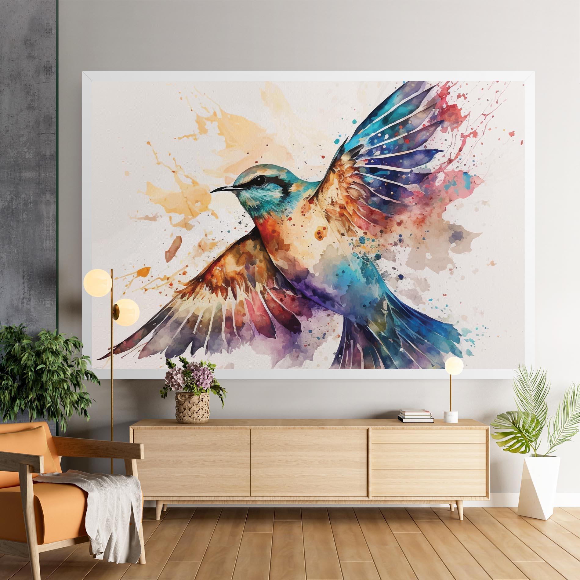 Leinwandbild Painted Wings Bird mockup 9
