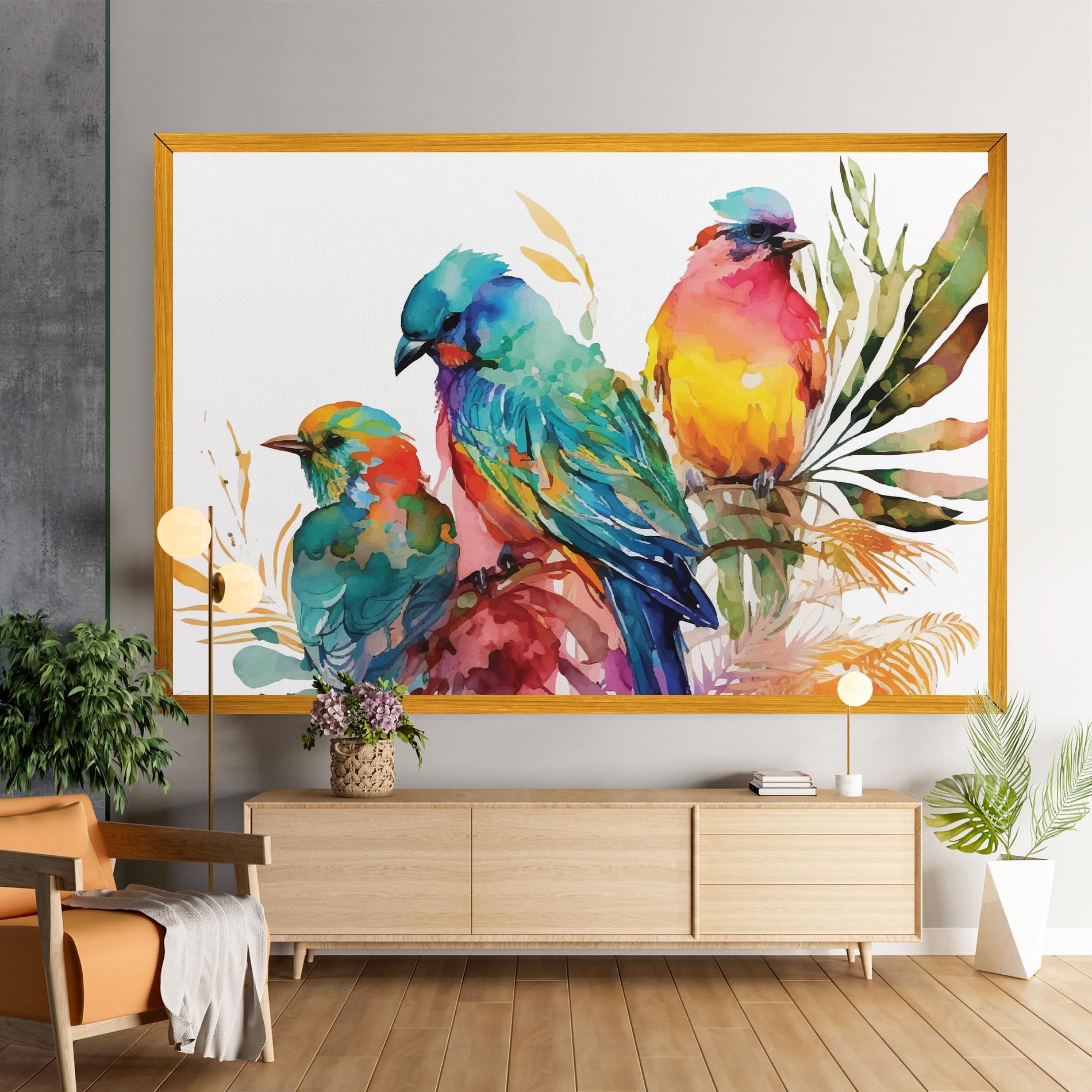 Colorful Birds mockup 9