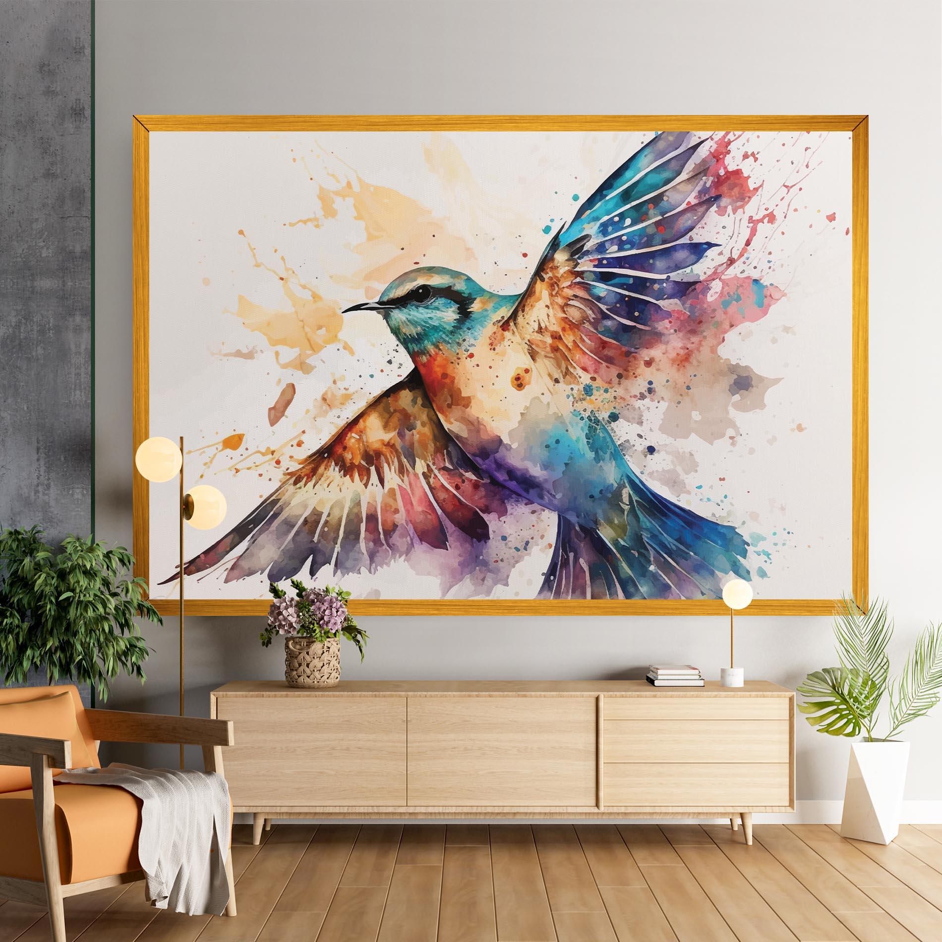Leinwandbild Painted Wings Bird mockup 9