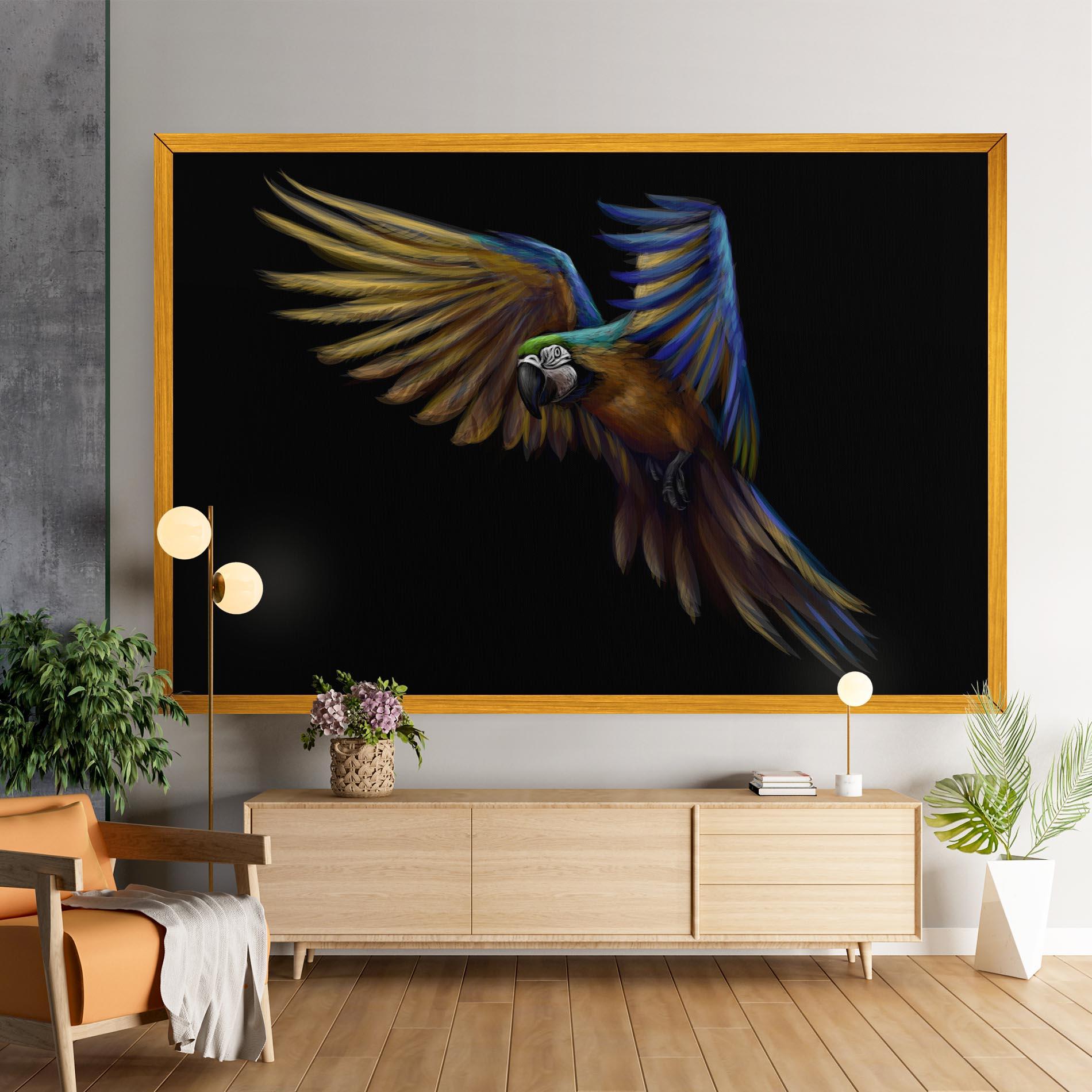 Leinwandbild Parrot Flying mockup 9