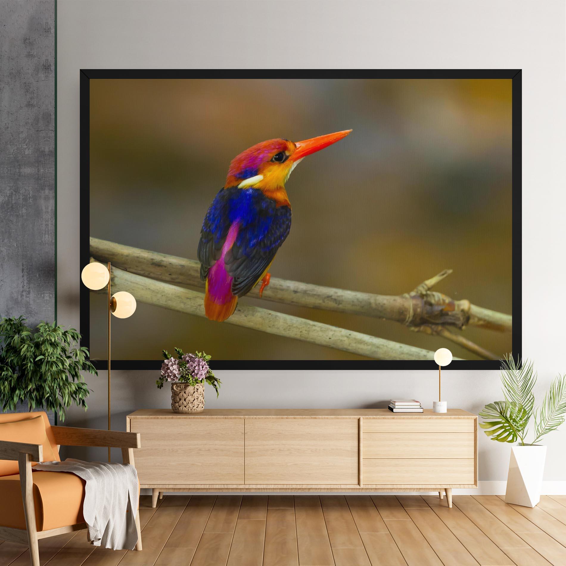 Leinwandbild Colorful Bird mockup 9