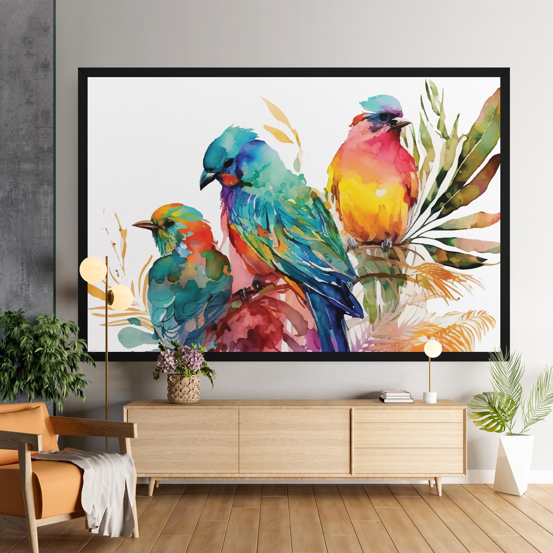 Colorful Birds mockup 9