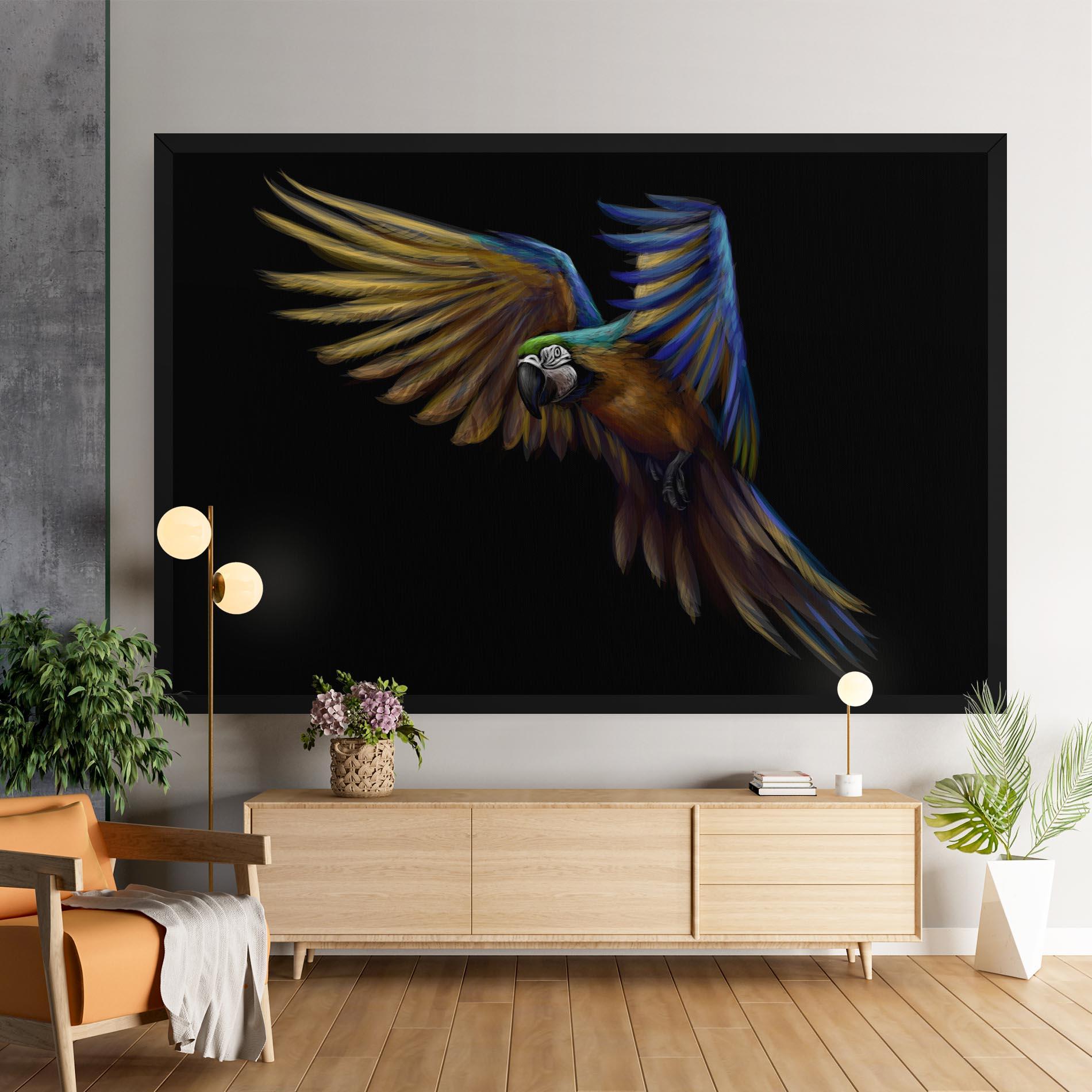 Leinwandbild Parrot Flying mockup 9