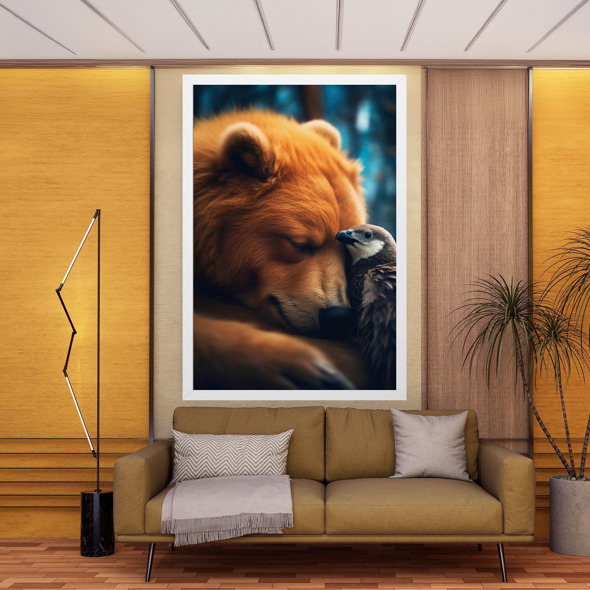 Leinwandbild Bear With Eagle mockup 9