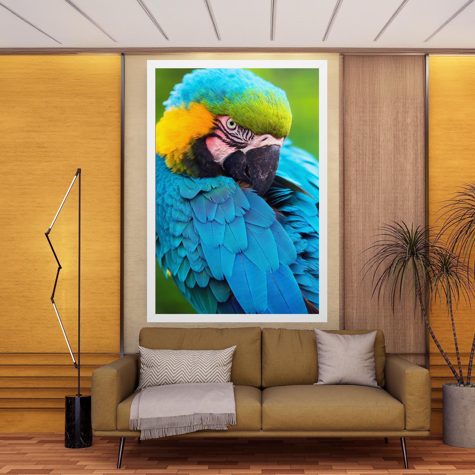 Leinwandbild Blue Parrot mockup 9
