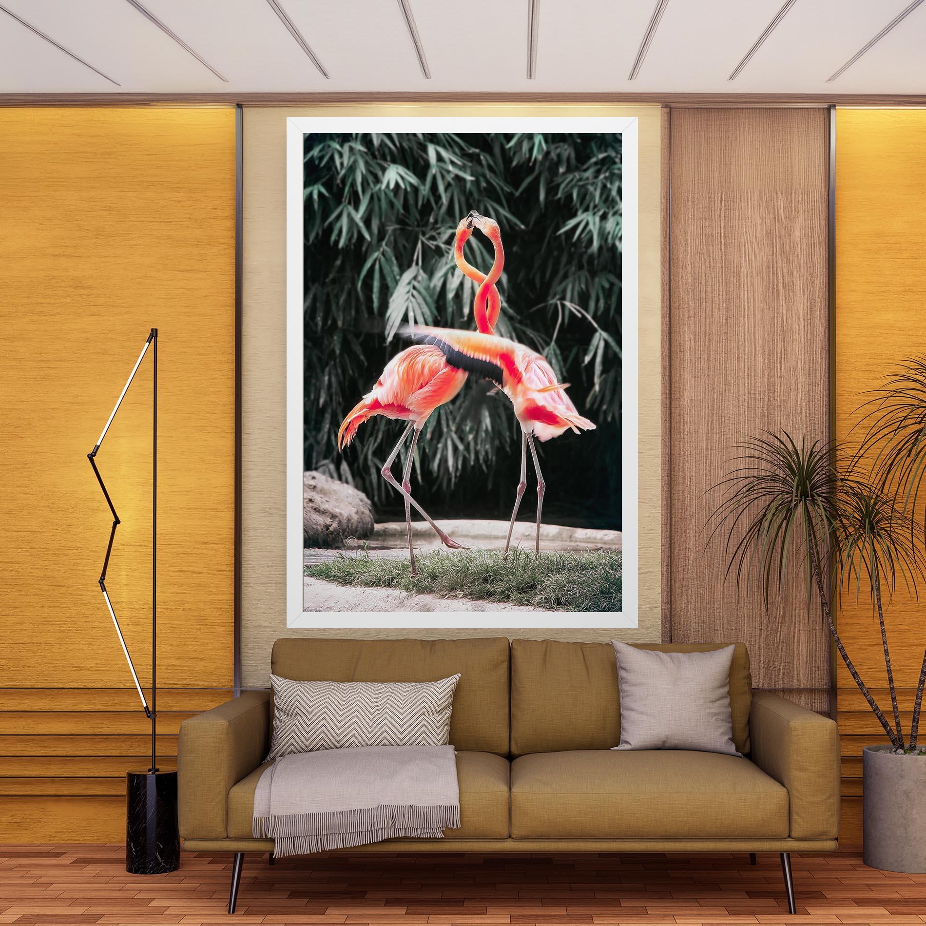 Leinwandbild Flamingo Love mockup 9