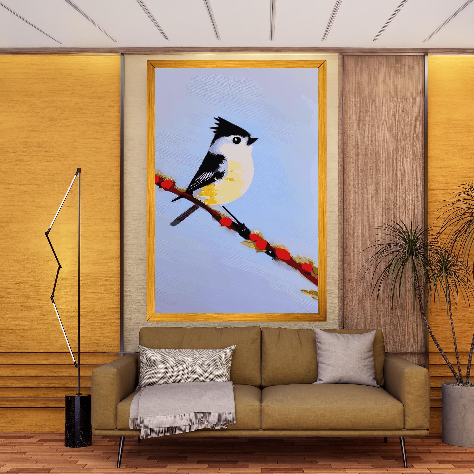 Leinwandbild Bird Painting mockup 9