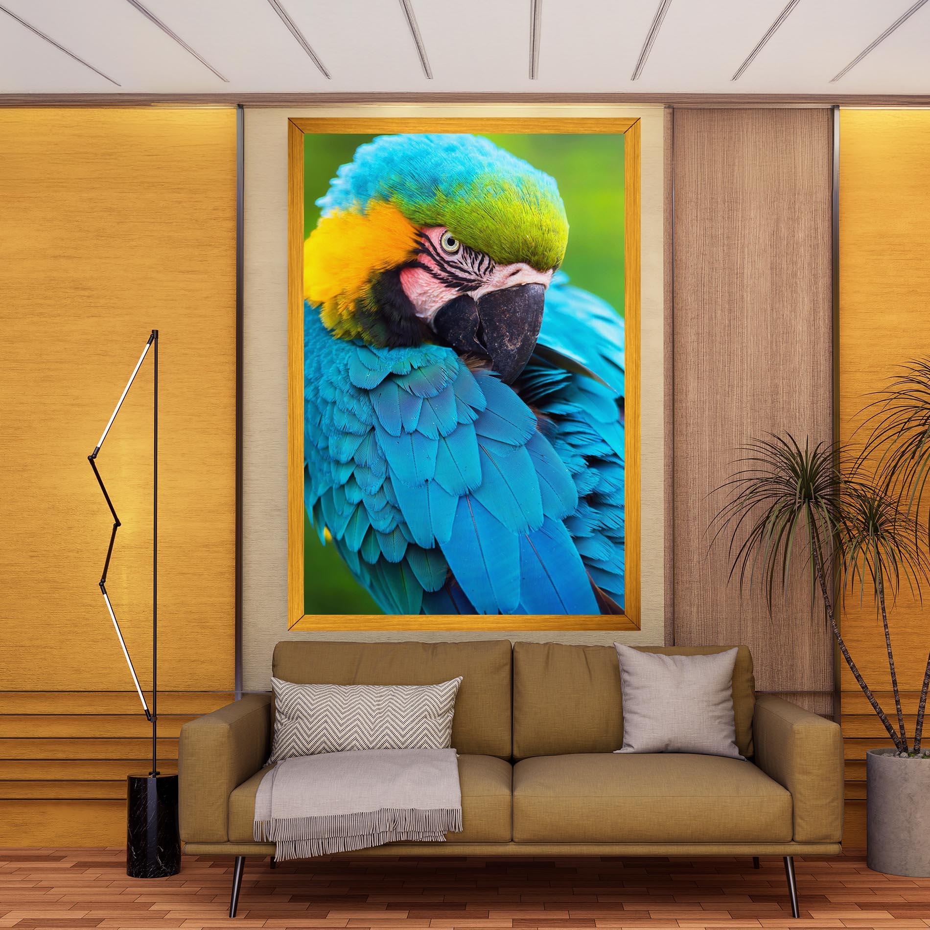 Leinwandbild Blue Parrot mockup 9