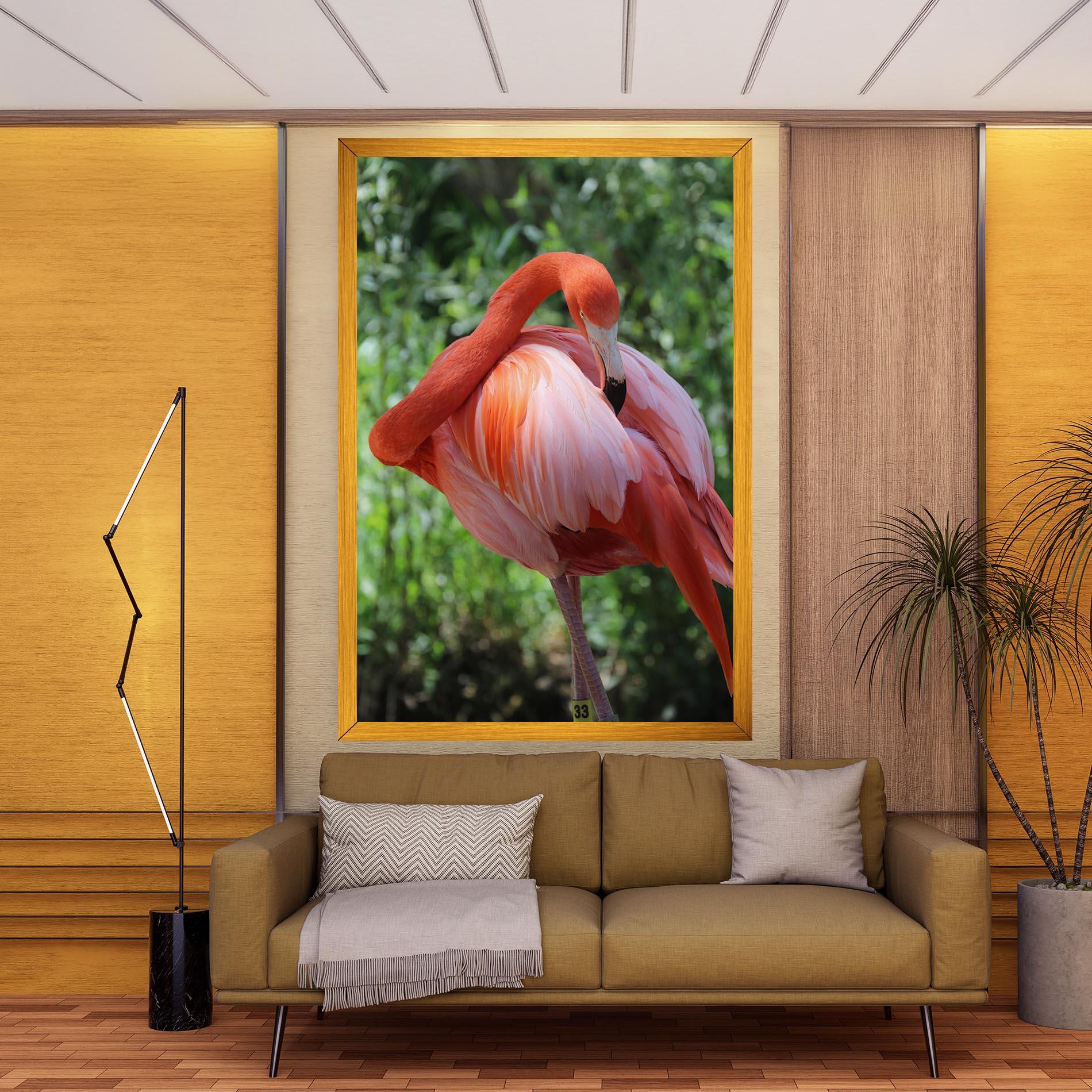 Leinwandbild Red Flamingo mockup 9