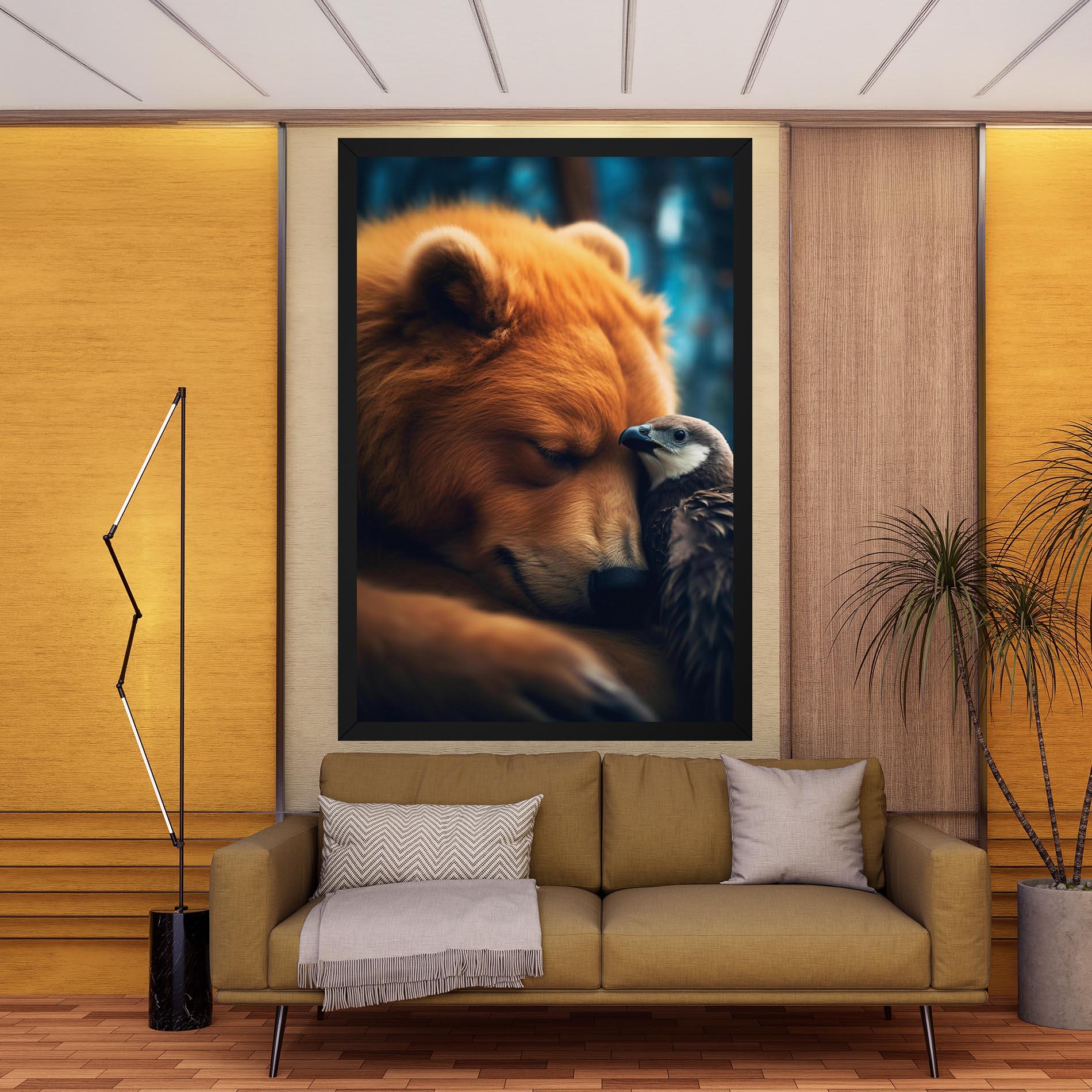 Leinwandbild Bear With Eagle mockup 9