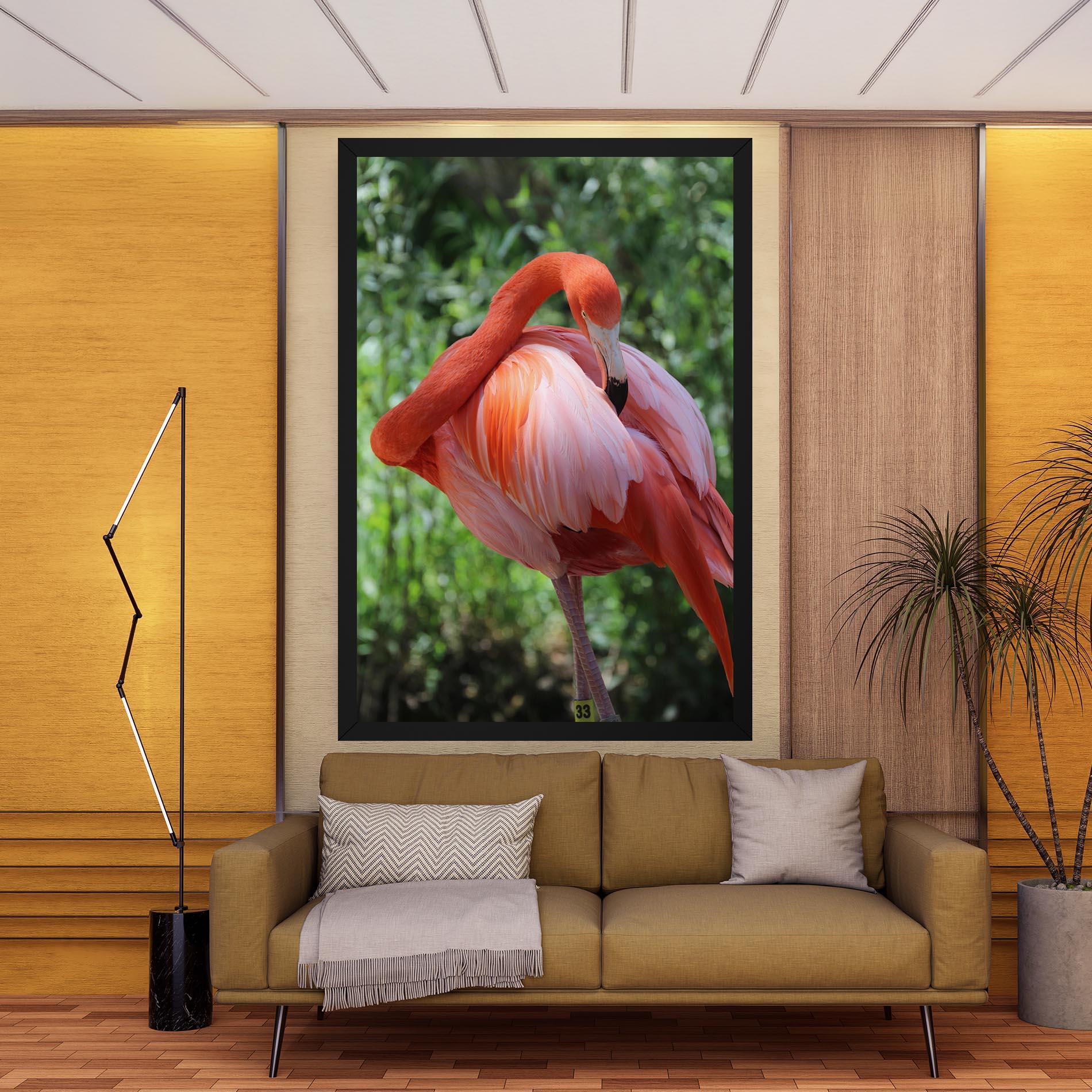 Leinwandbild Red Flamingo mockup 9