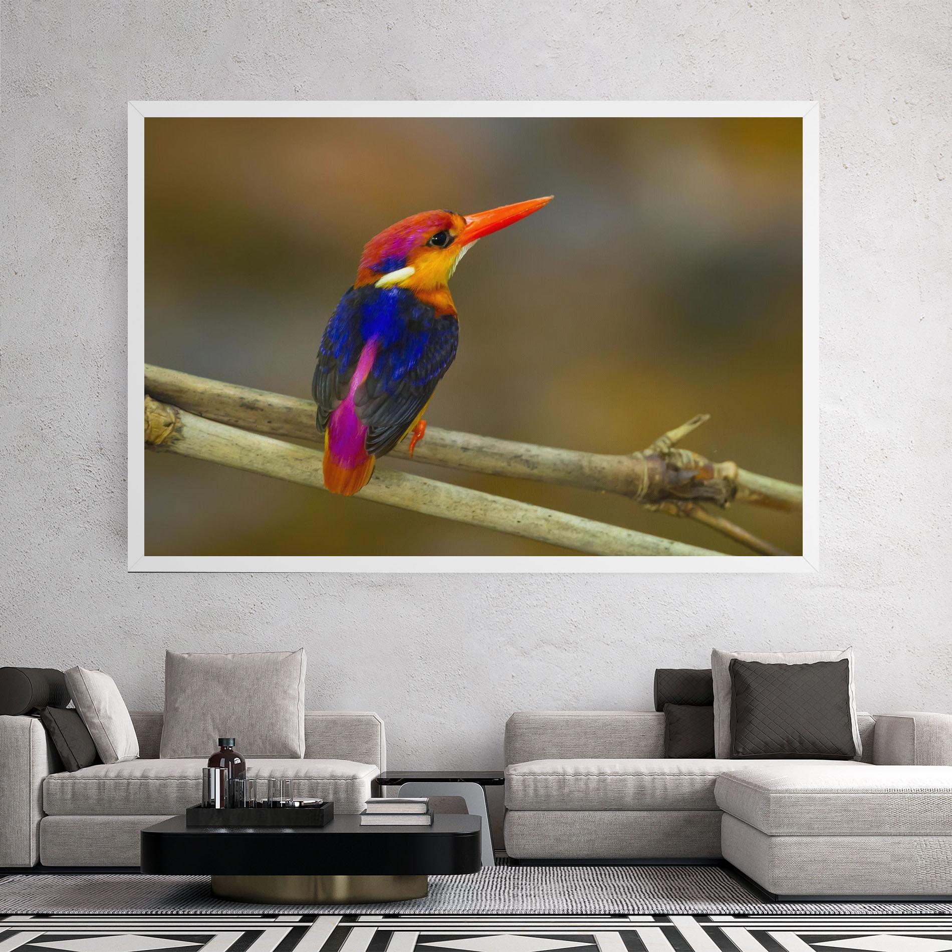 Leinwandbild Colorful Bird mockup 2