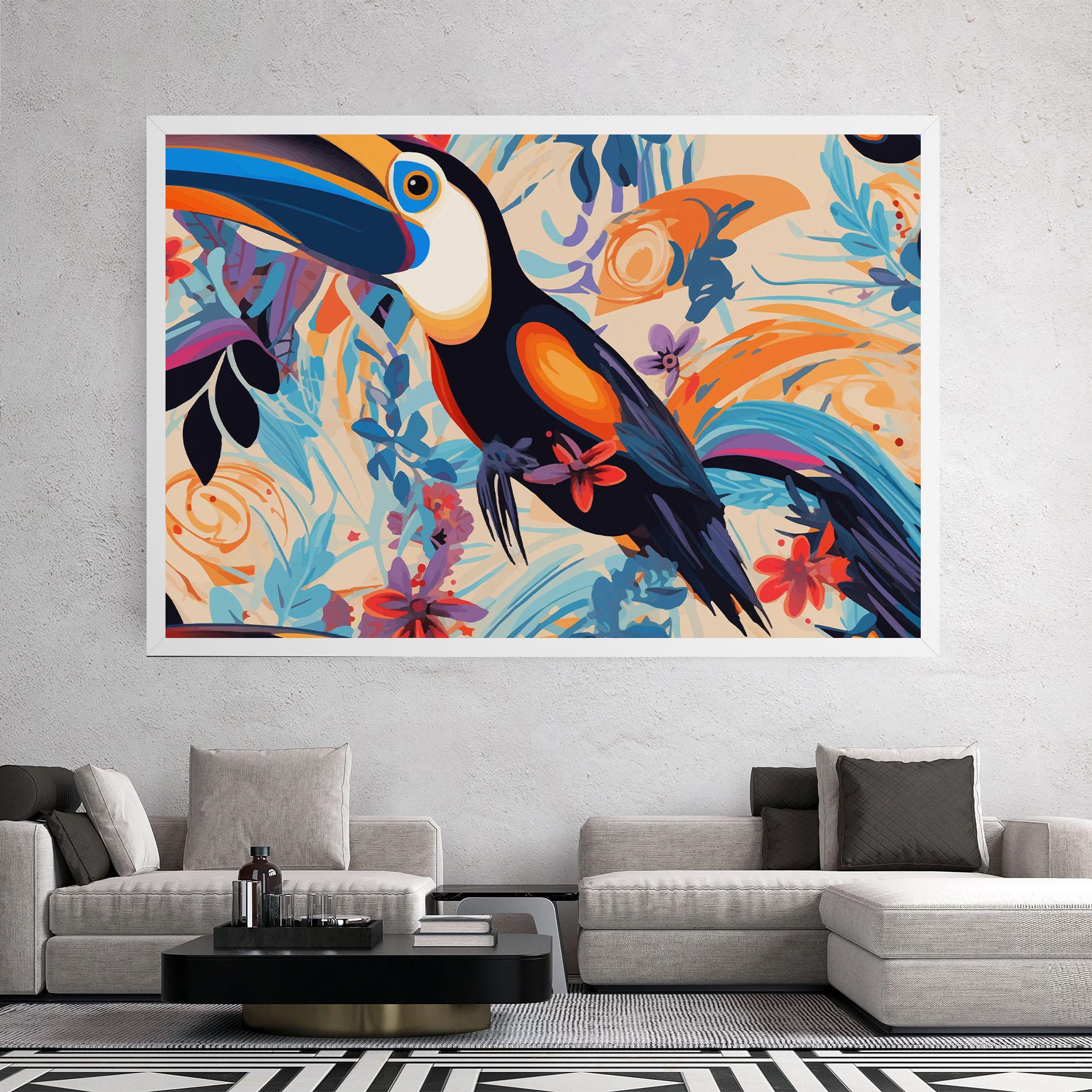 Leinwandbild Colorful Toucan mockup 2