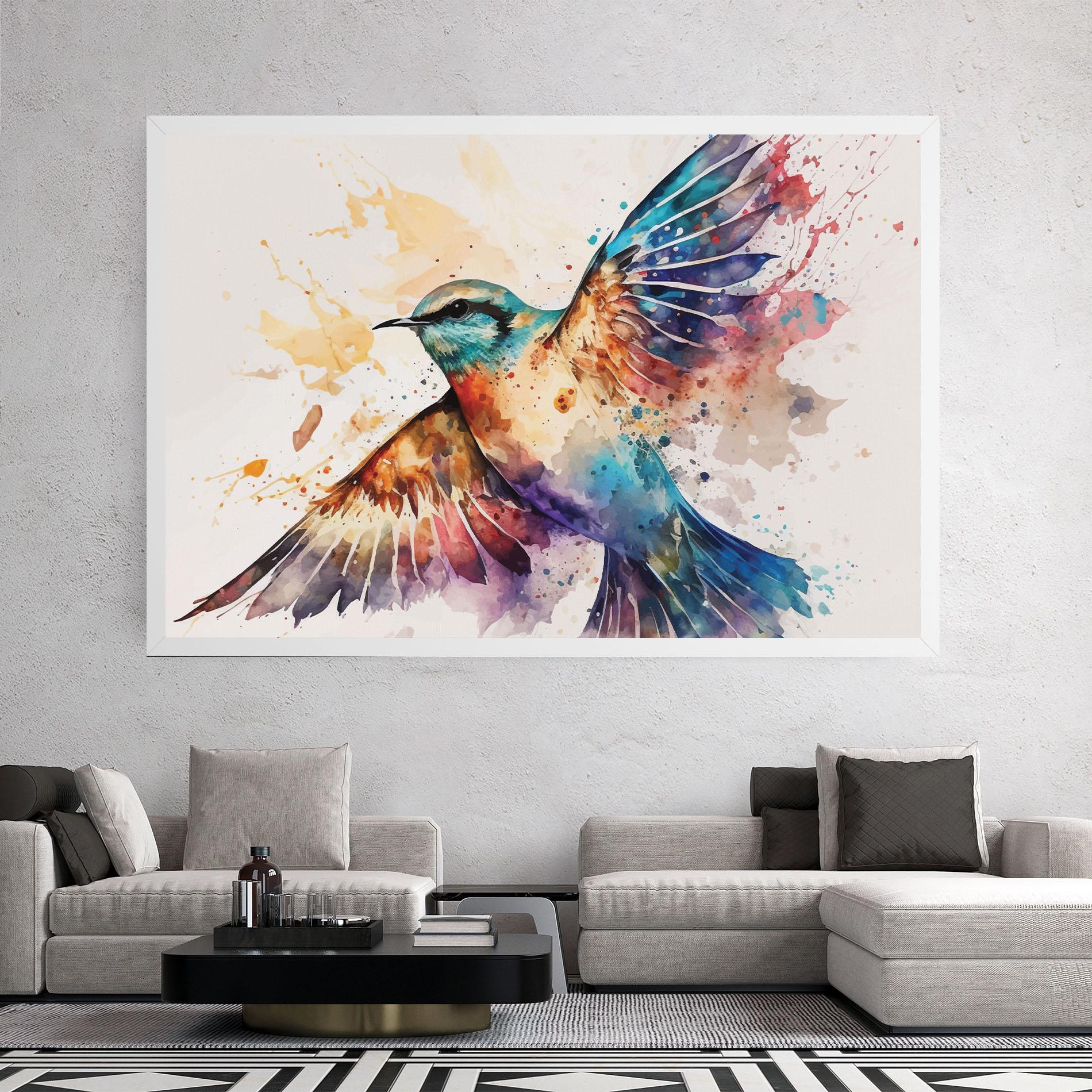 Leinwandbild Painted Wings Bird mockup 2