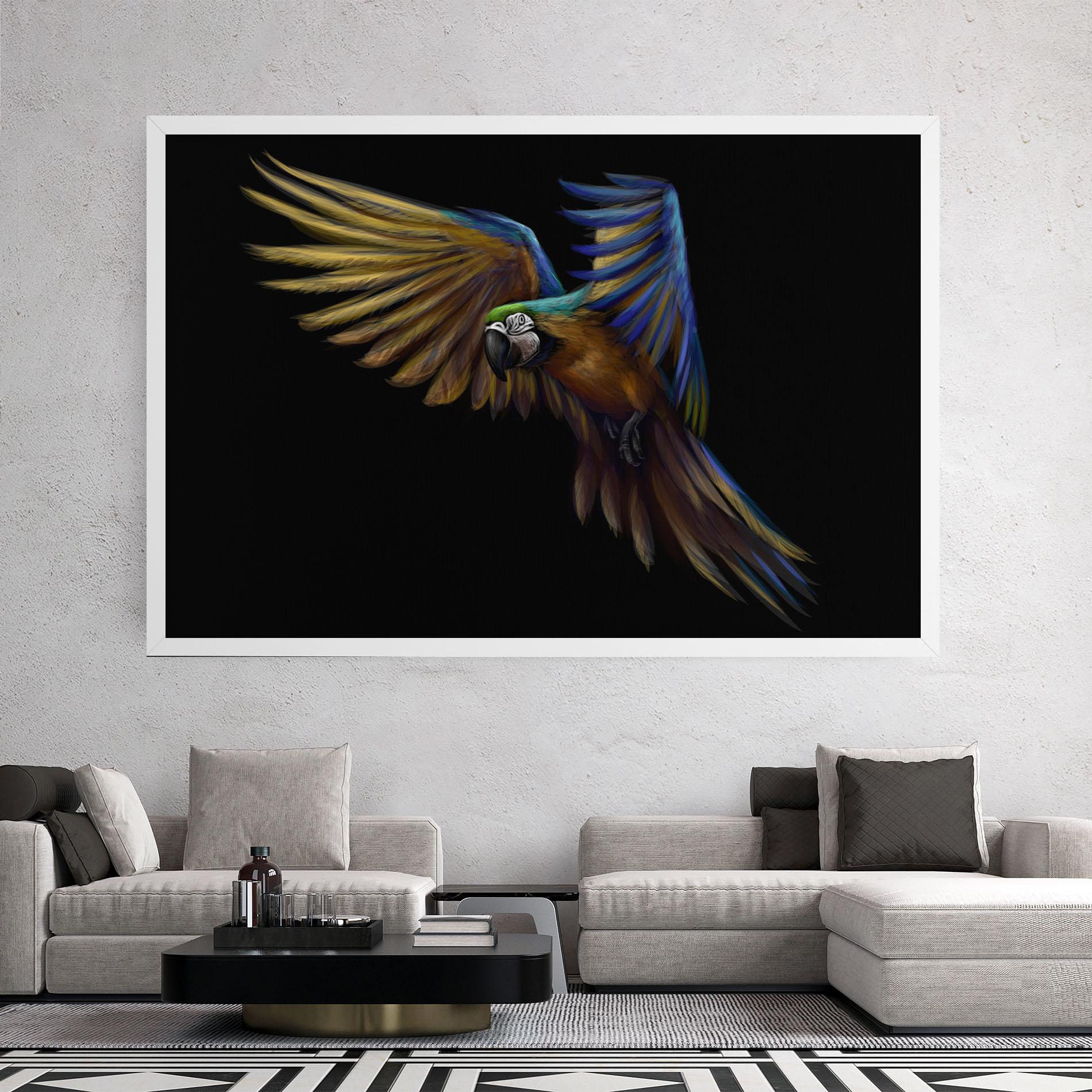 Leinwandbild Parrot Flying mockup 2