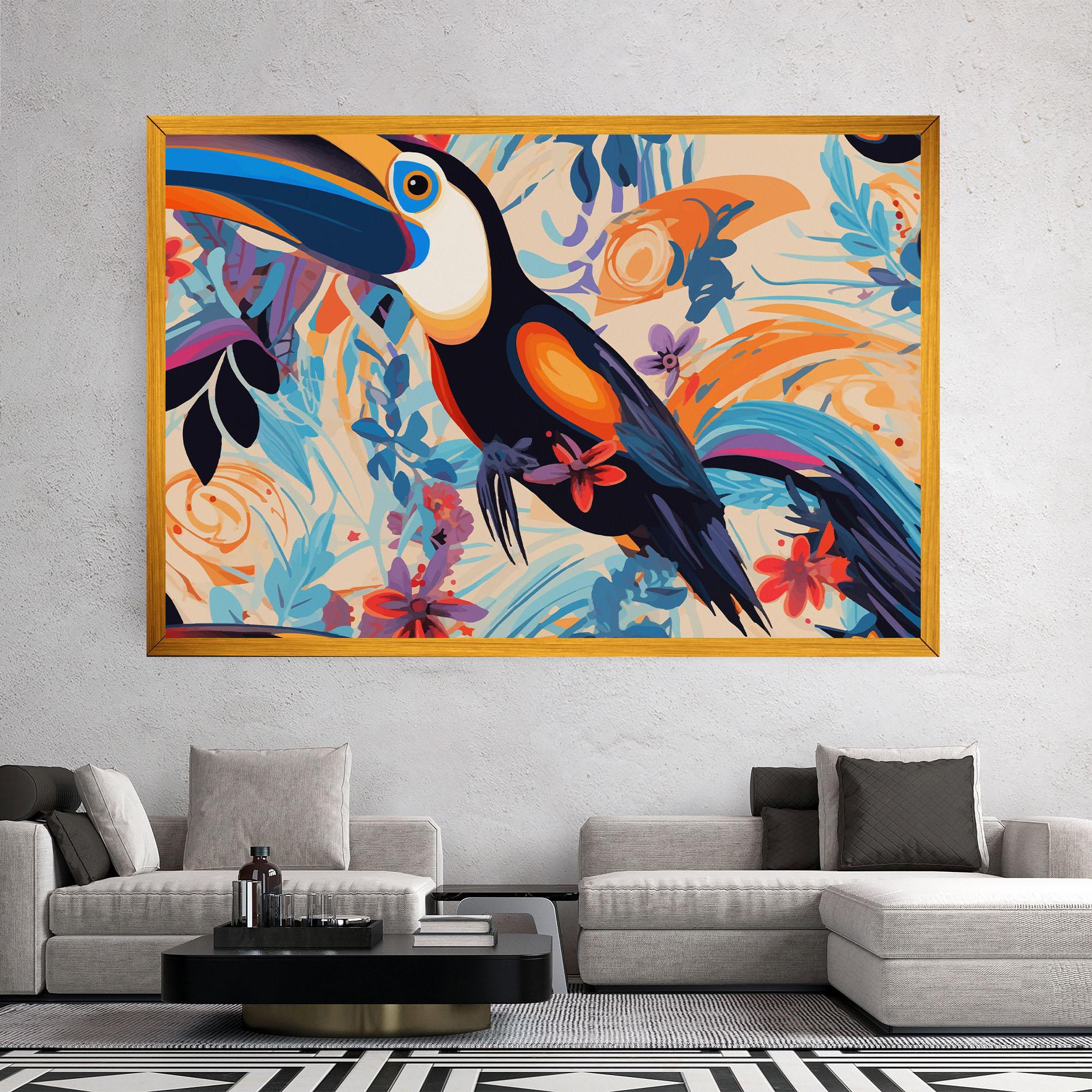 Leinwandbild Colorful Toucan mockup 2