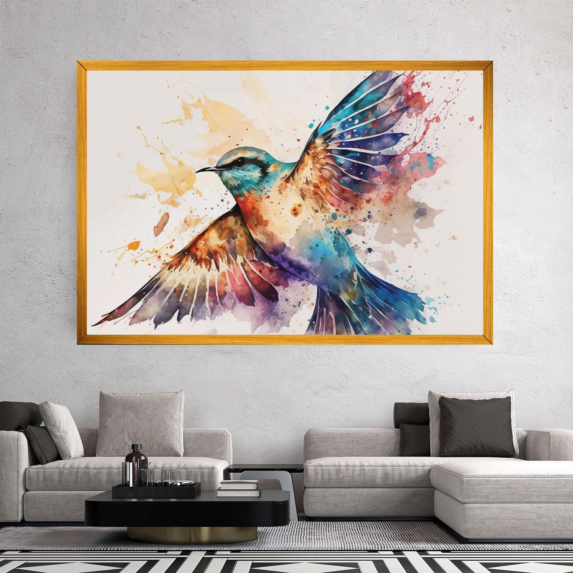 Leinwandbild Painted Wings Bird mockup 2