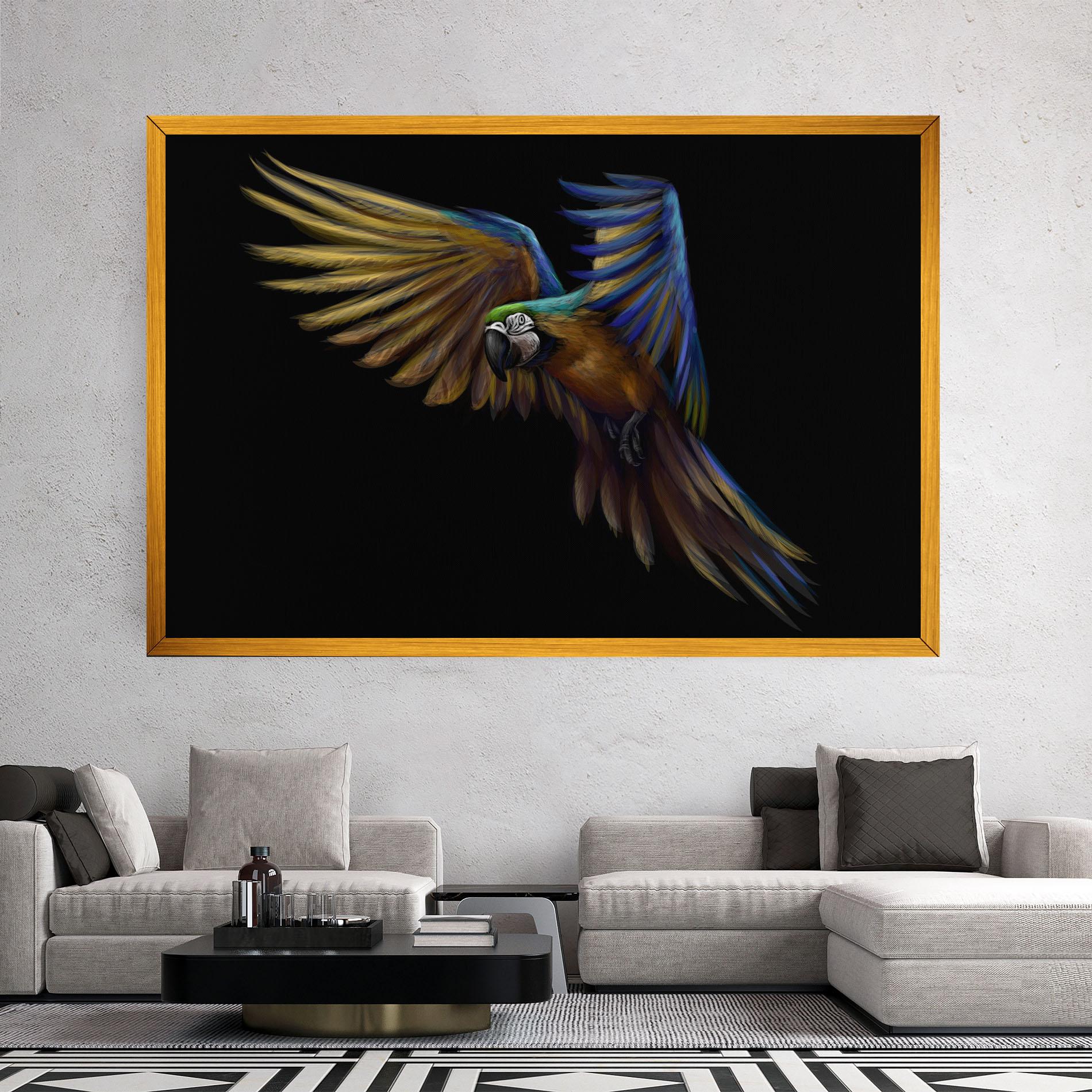Leinwandbild Parrot Flying mockup 2