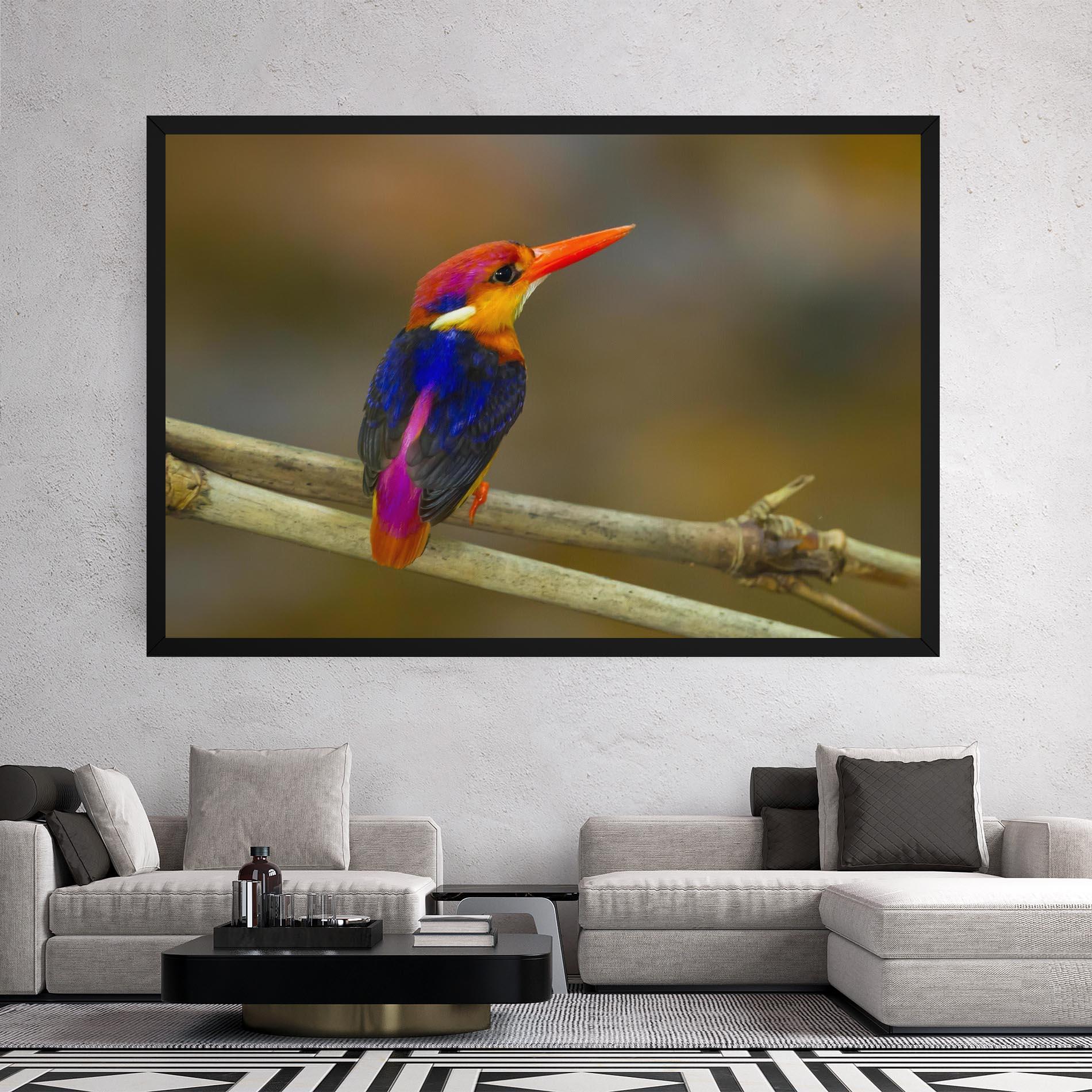 Leinwandbild Colorful Bird mockup 2