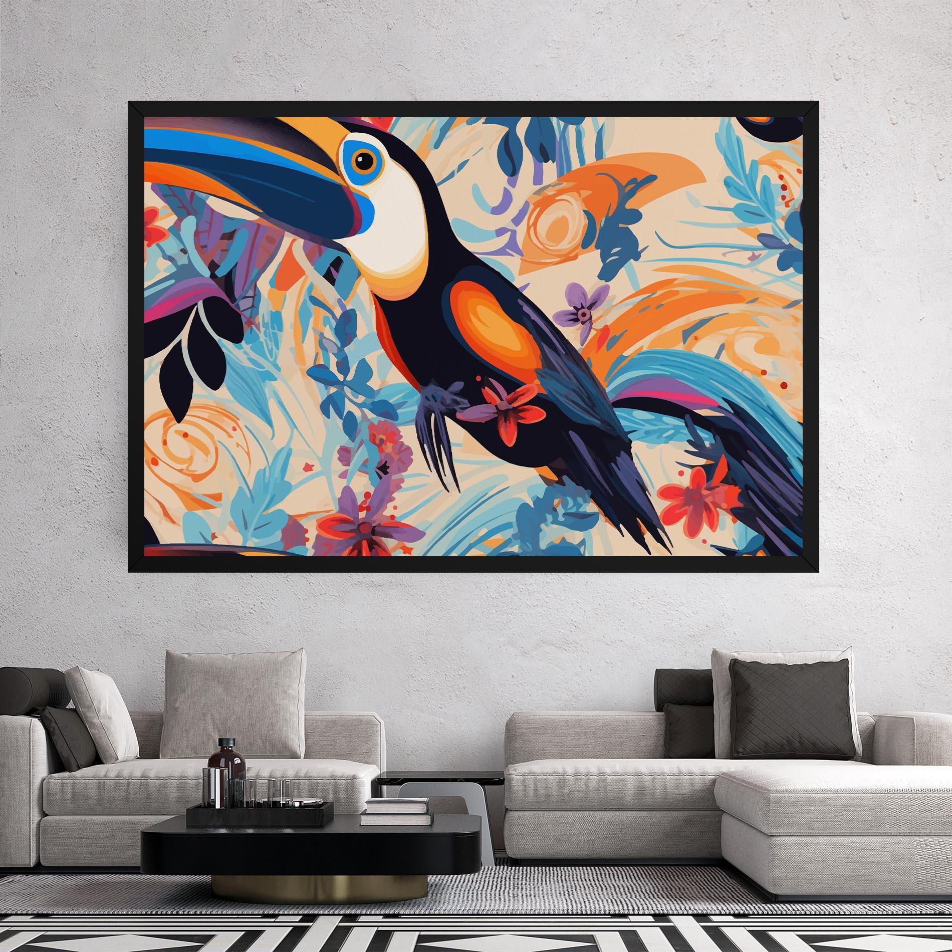 Leinwandbild Colorful Toucan mockup 2