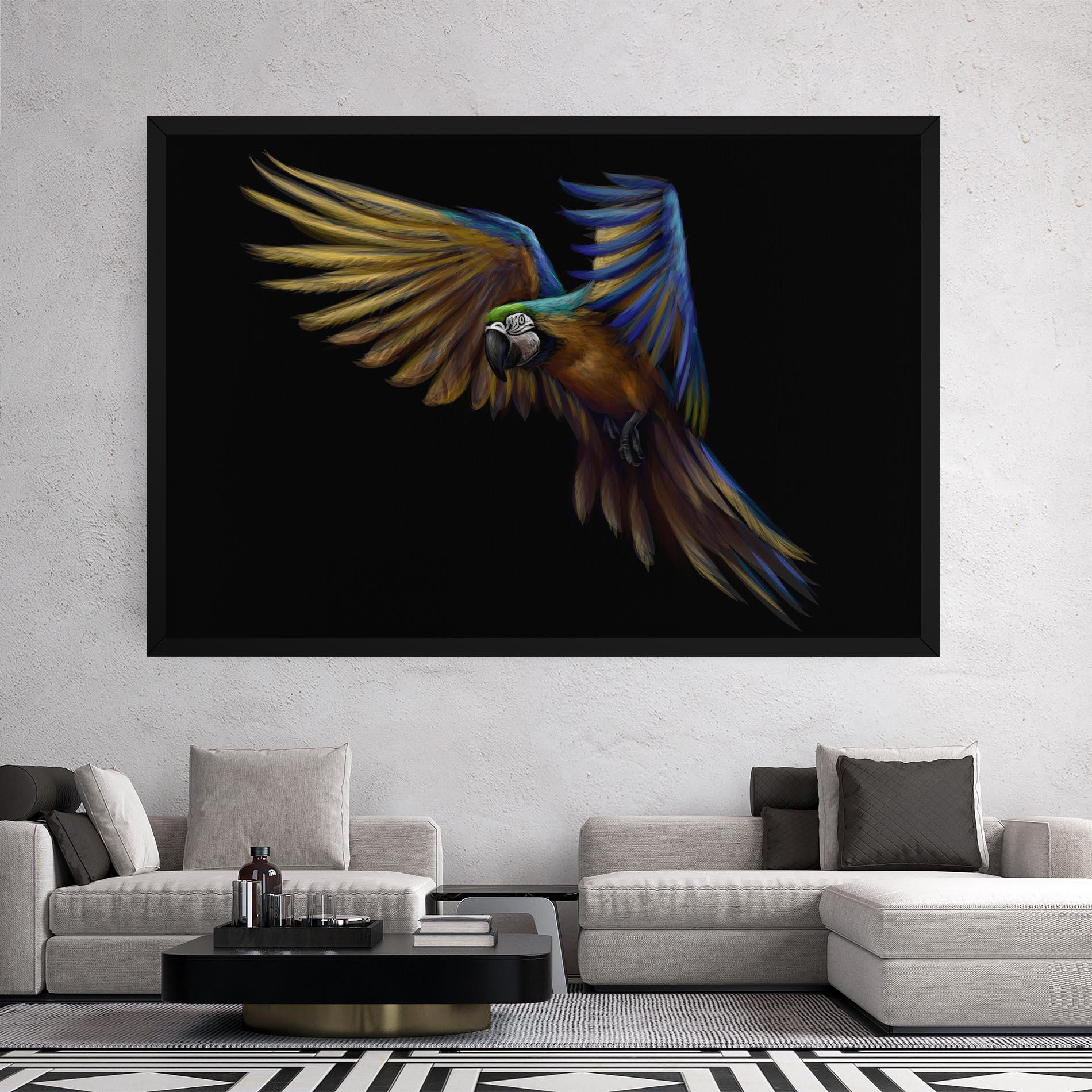 Leinwandbild Parrot Flying mockup 2