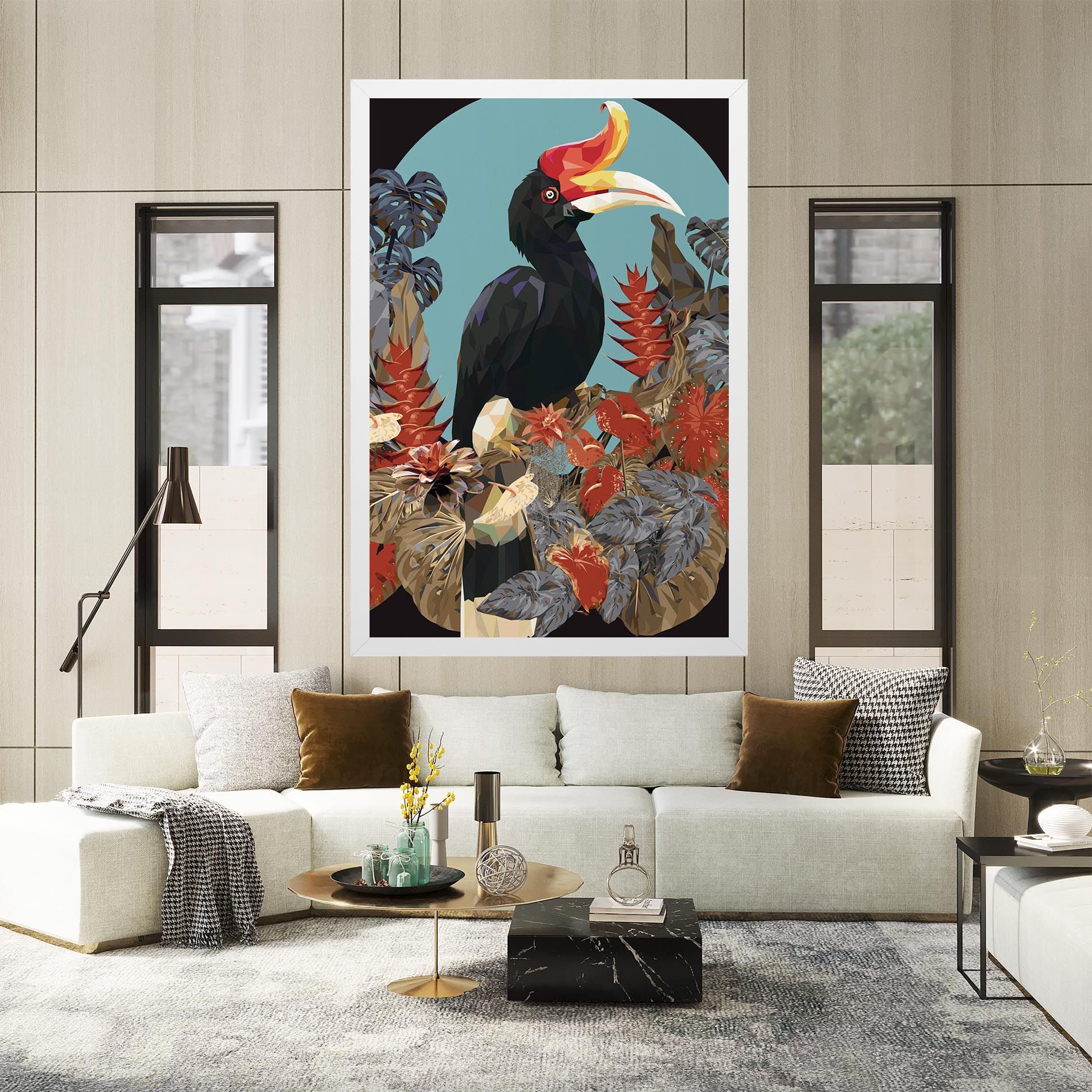 Black Interesting Bird mockup 2