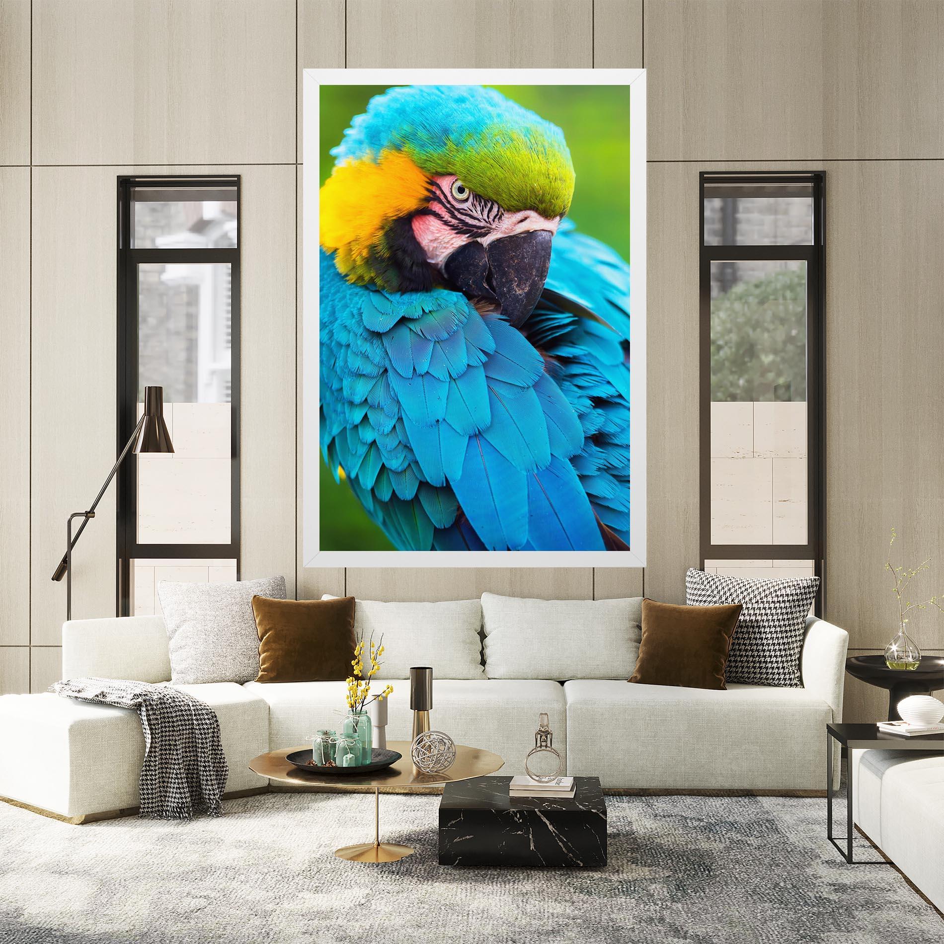Leinwandbild Blue Parrot mockup 2