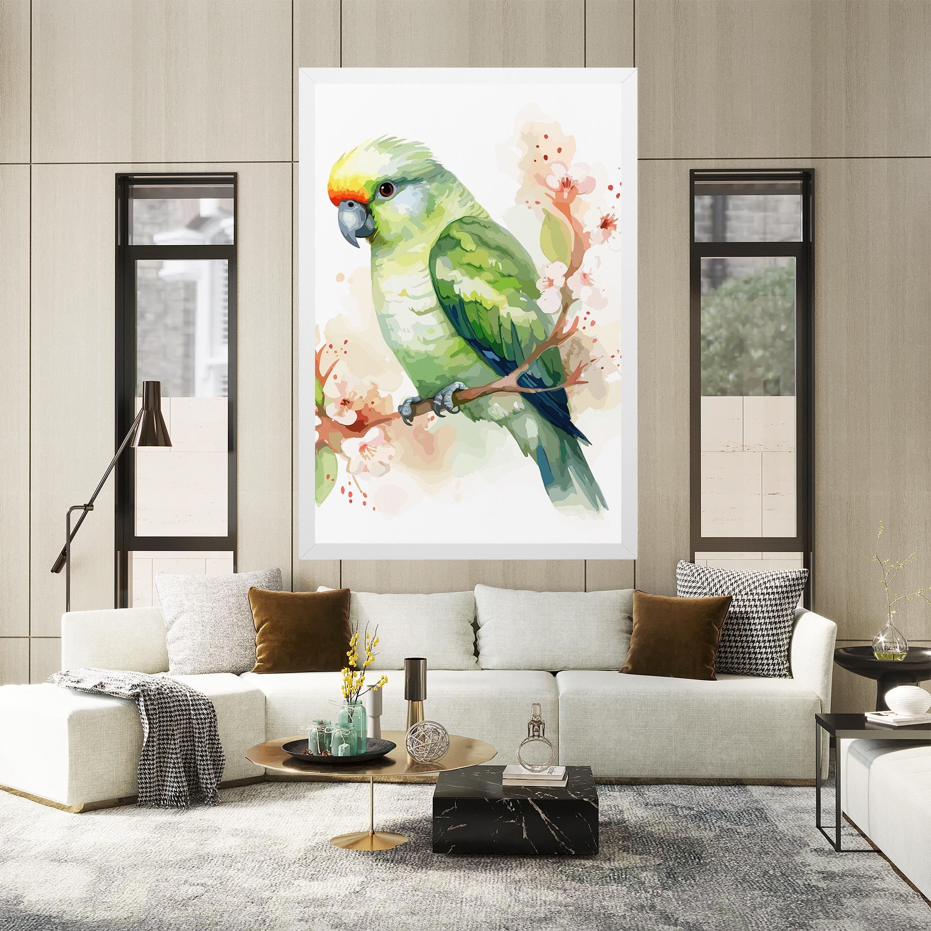 Pretty Green Parrot mockup 2