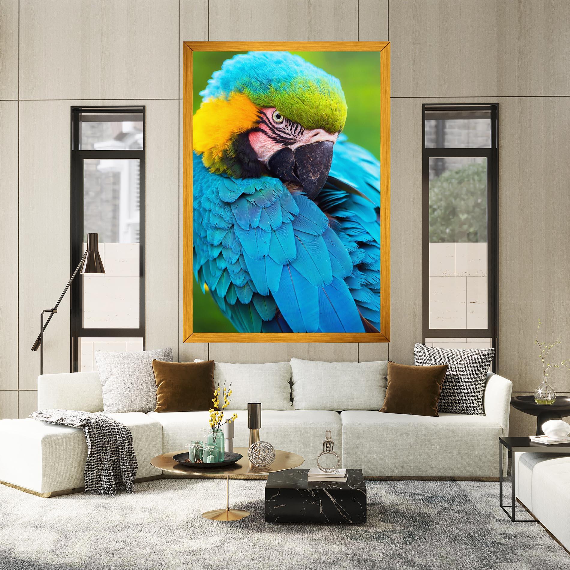 Leinwandbild Blue Parrot mockup 2