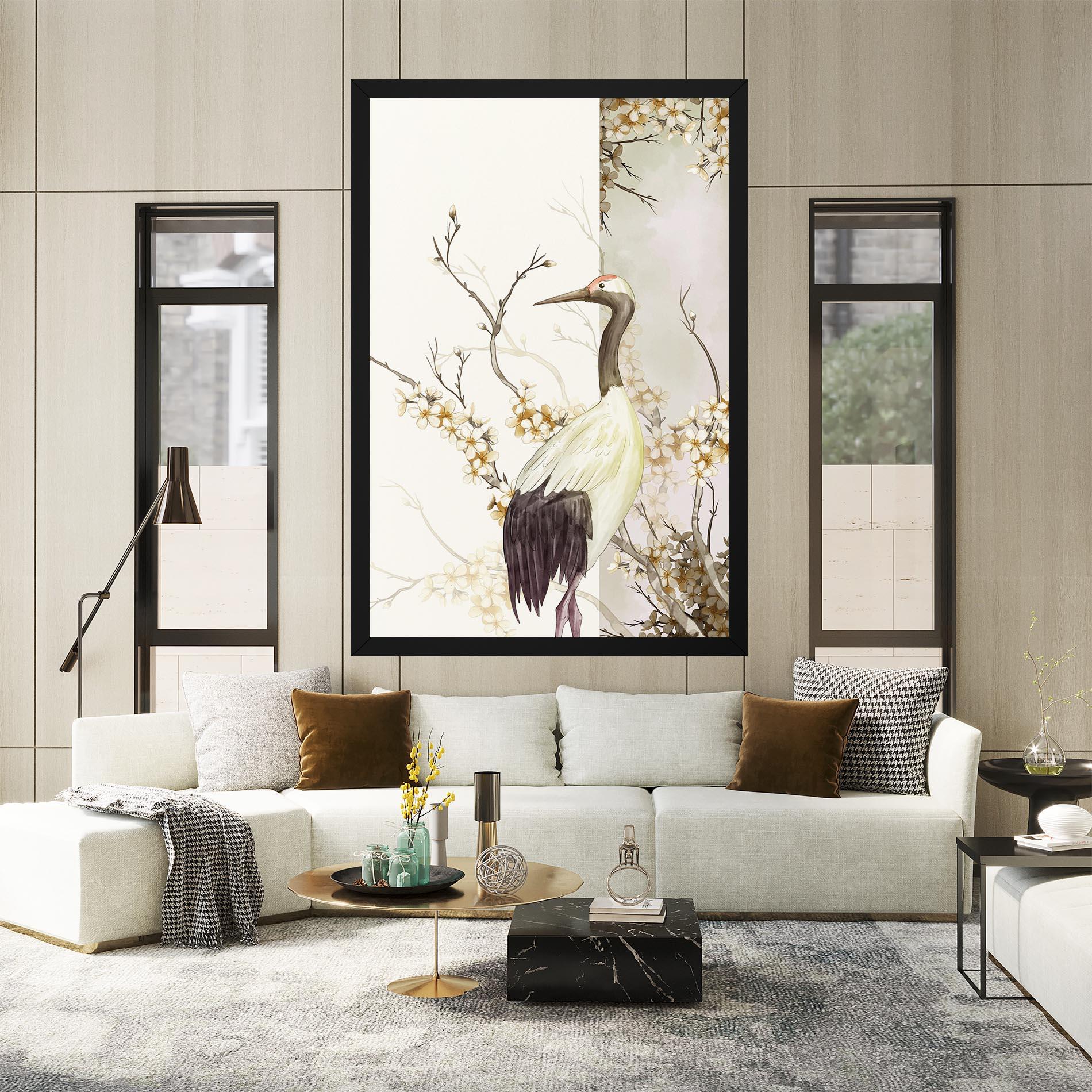 Leinwandbild Asian Bird mockup 2