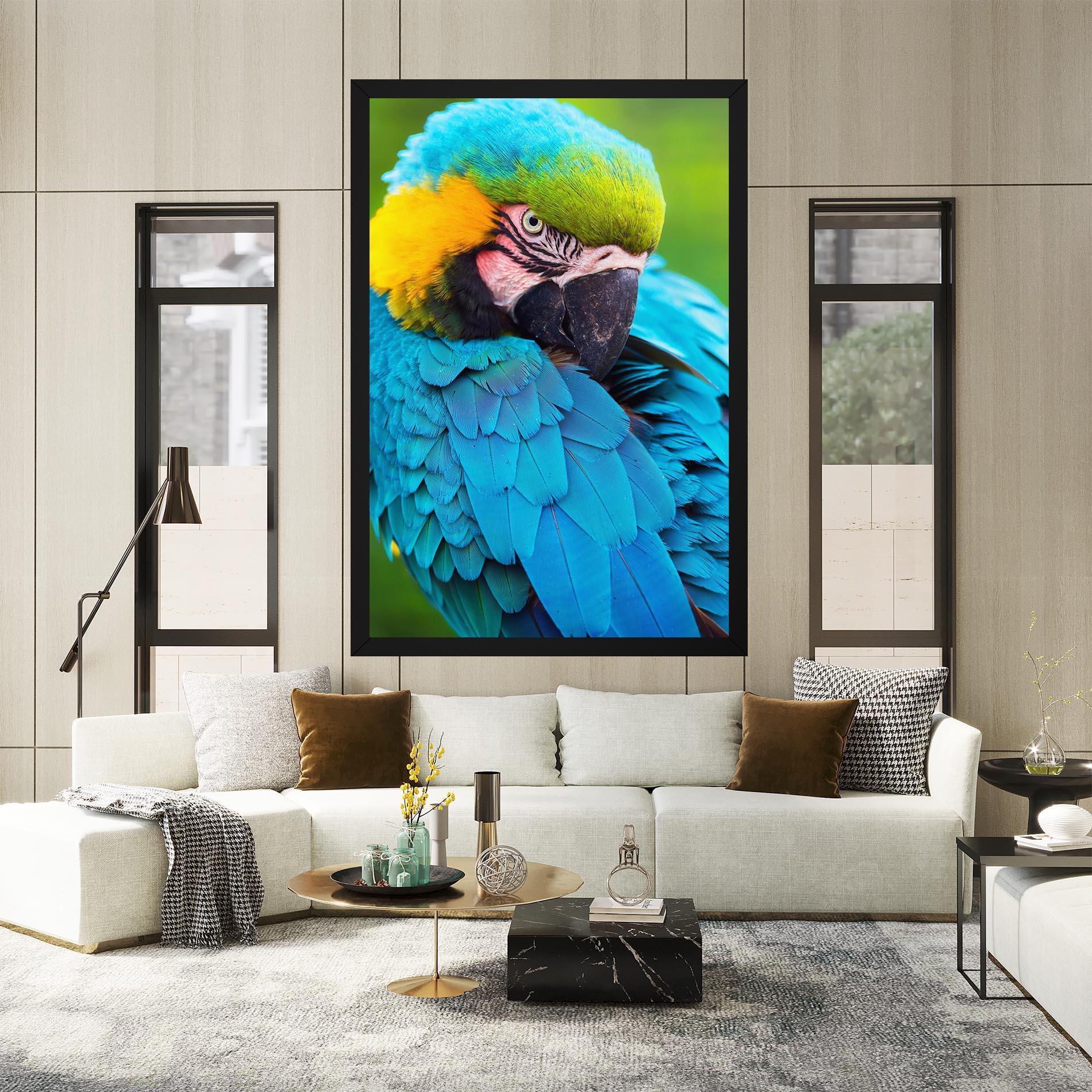 Leinwandbild Blue Parrot mockup 2