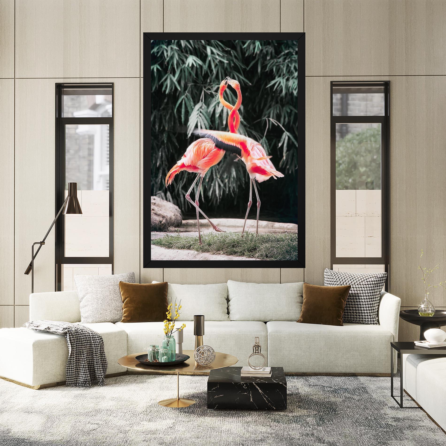 Leinwandbild Flamingo Love mockup 2