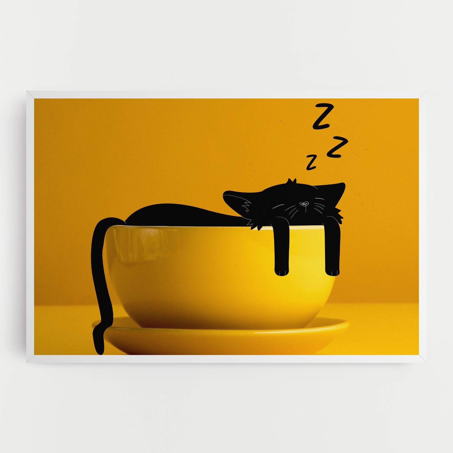 Leinwandbild Cat In A Cup mockup 0