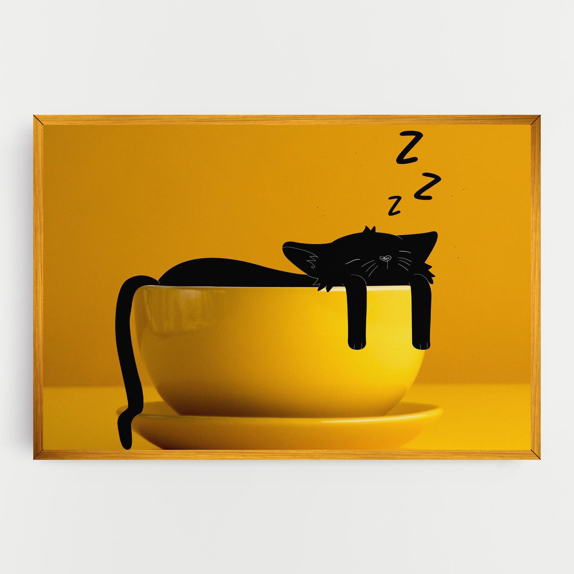 Leinwandbild Cat In A Cup mockup 0