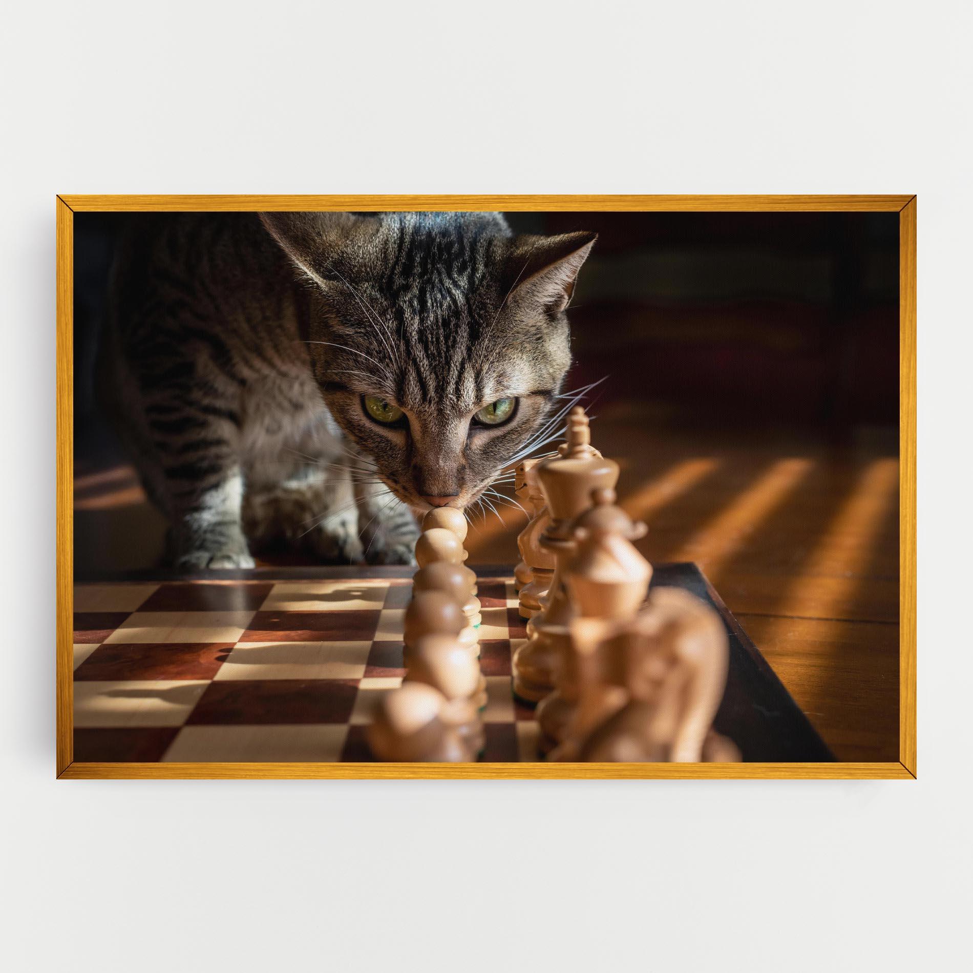 Leinwandbild Chess Cat mockup 0