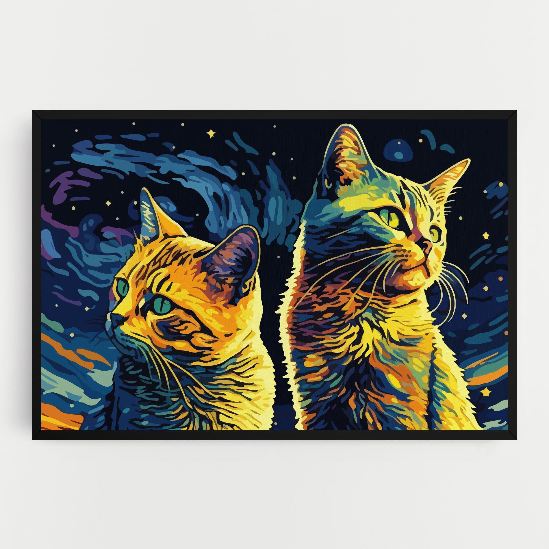 Leinwandbild Cat Painting mockup 0
