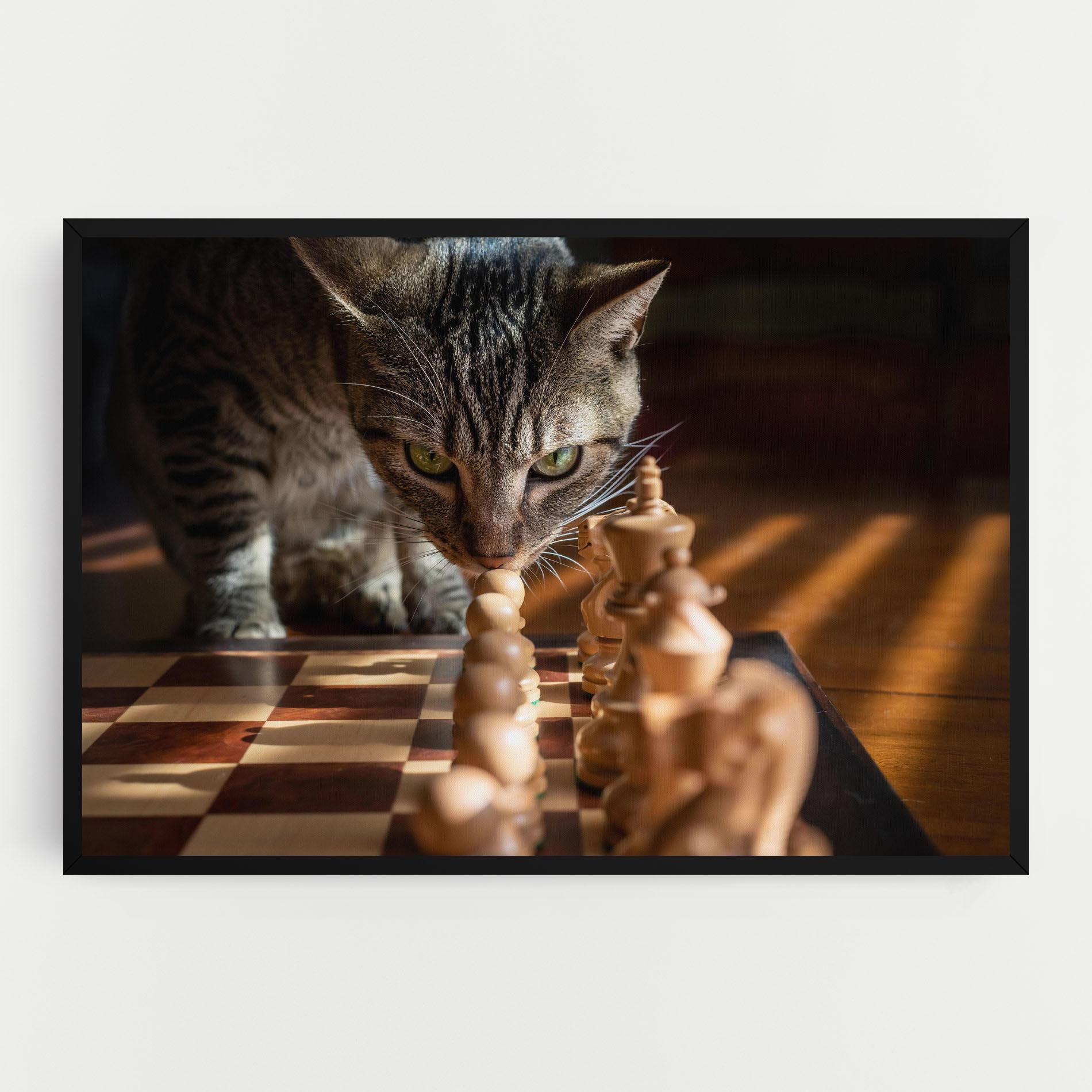 Leinwandbild Chess Cat mockup 0