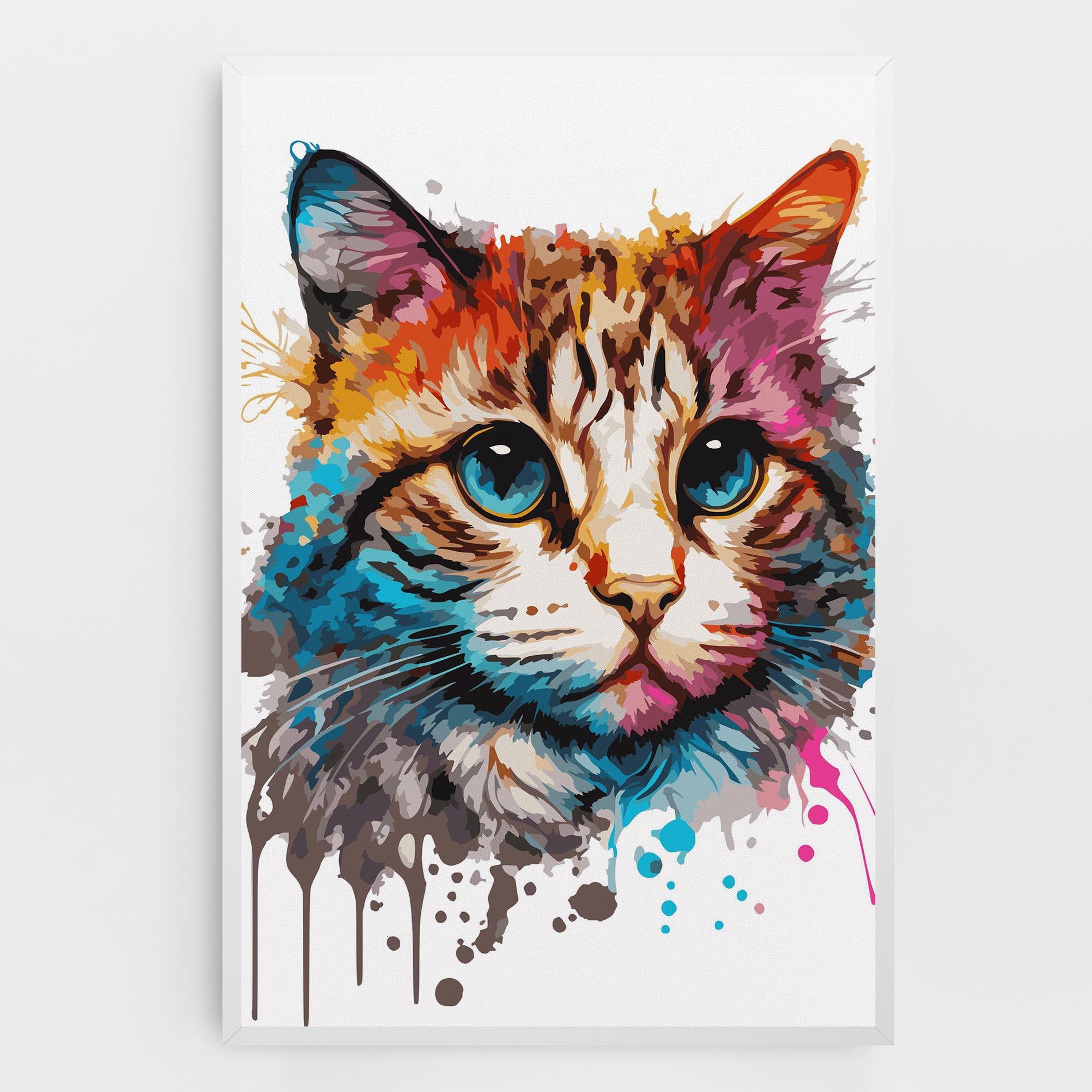 Leinwandbild Blue Eyes Cat mockup 0