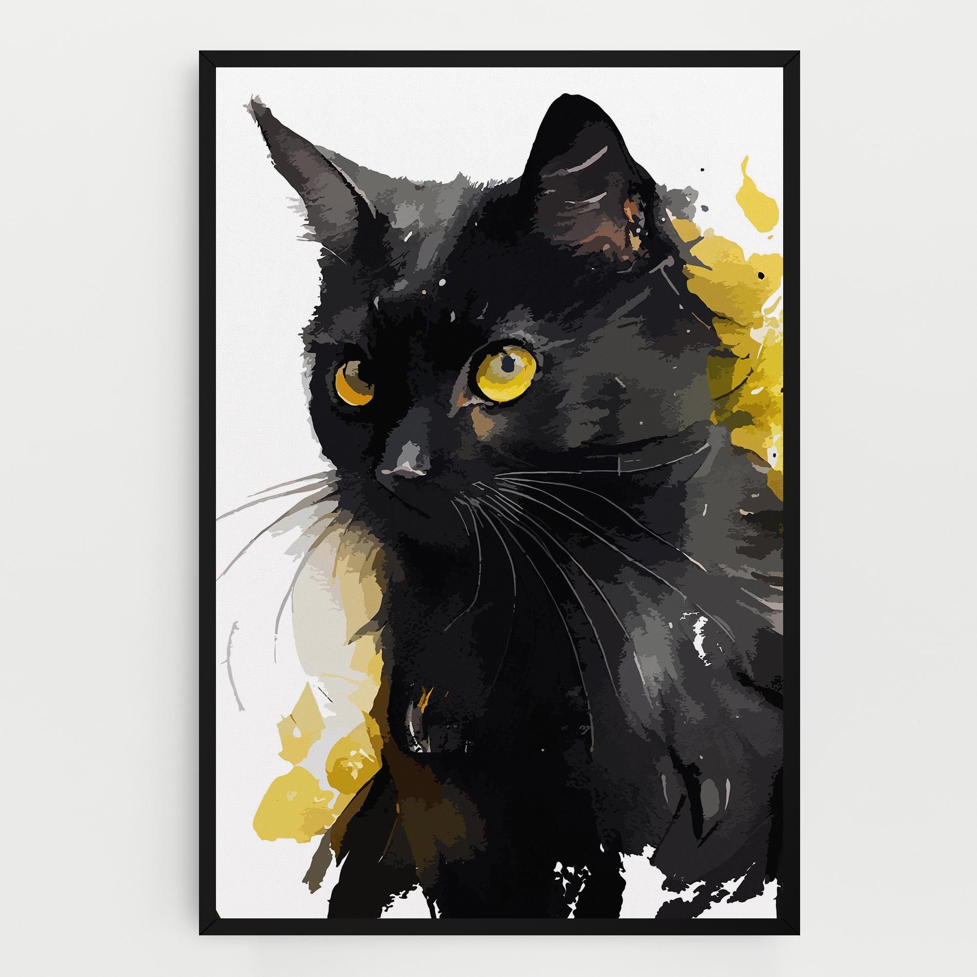 Beautiful Black Cat mockup 0