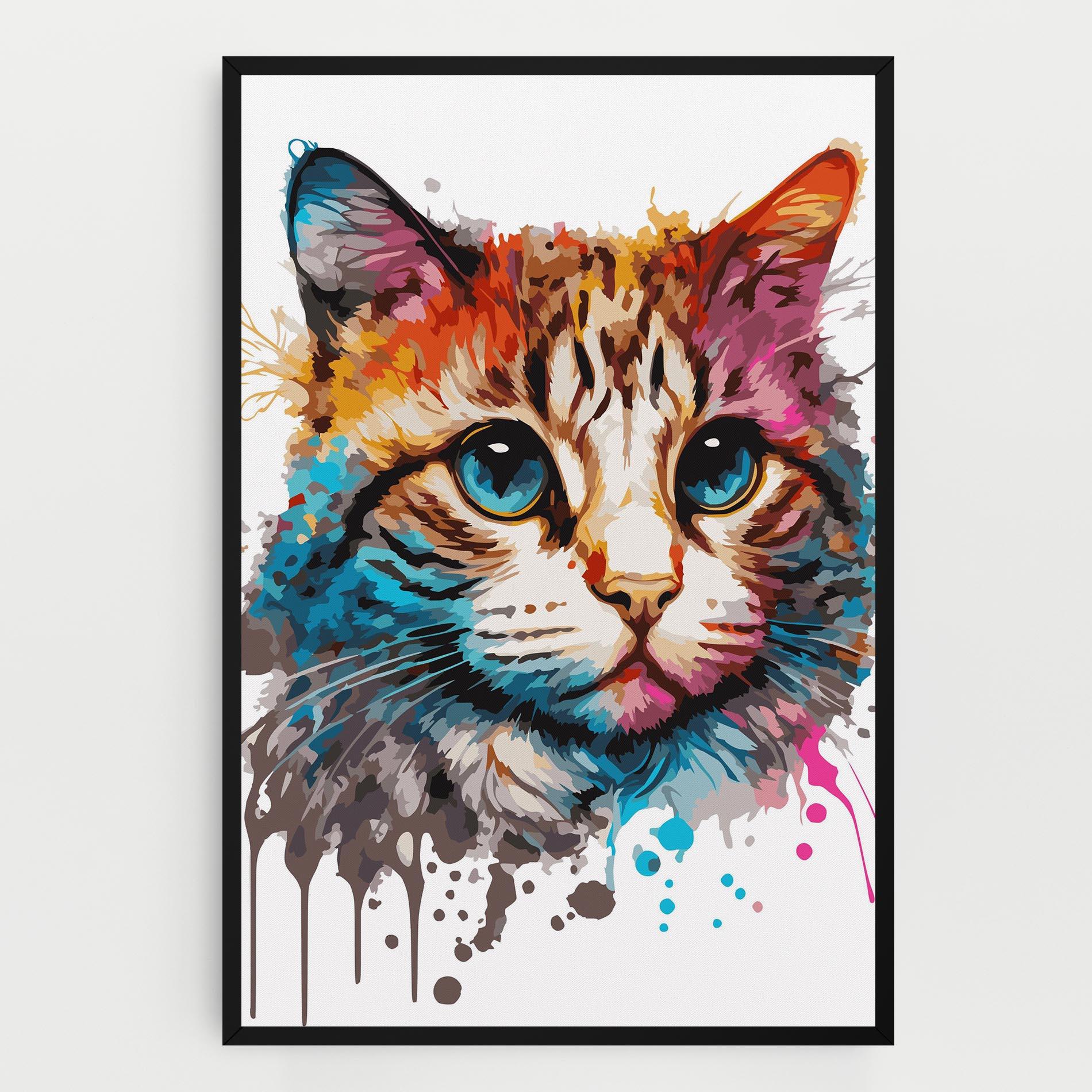 Leinwandbild Blue Eyes Cat mockup 0