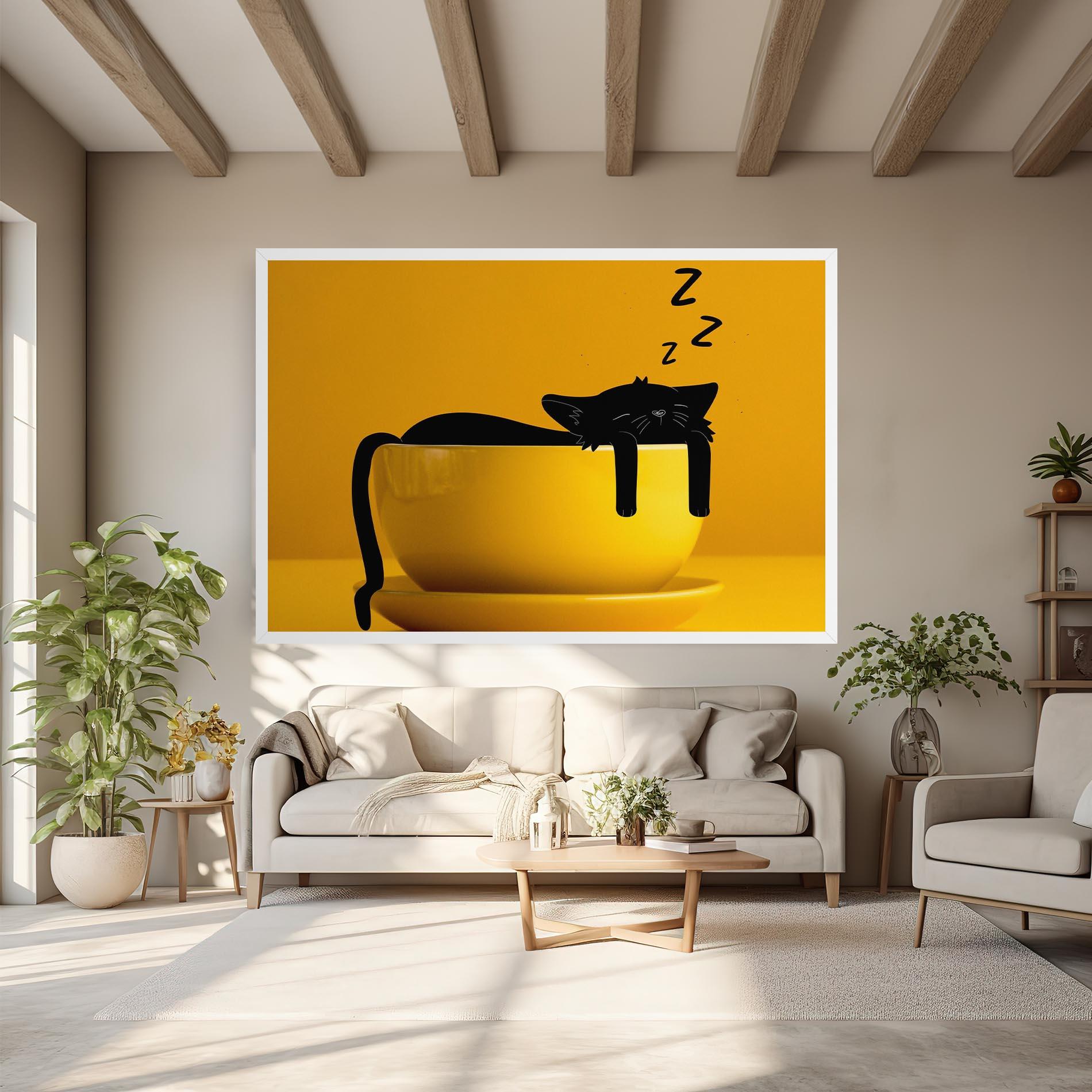 Leinwandbild Cat In A Cup mockup 6