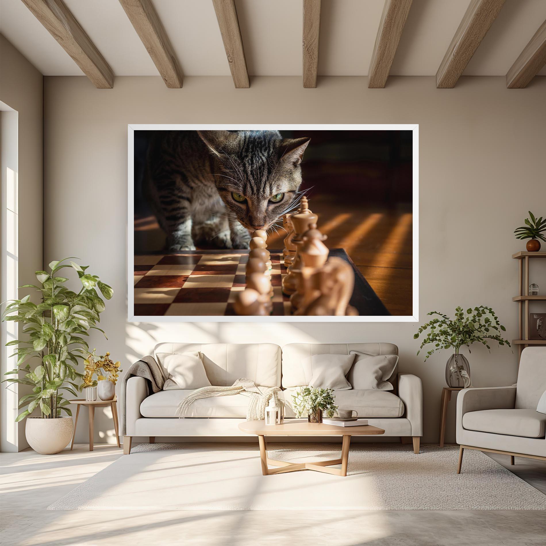 Leinwandbild Chess Cat mockup 6