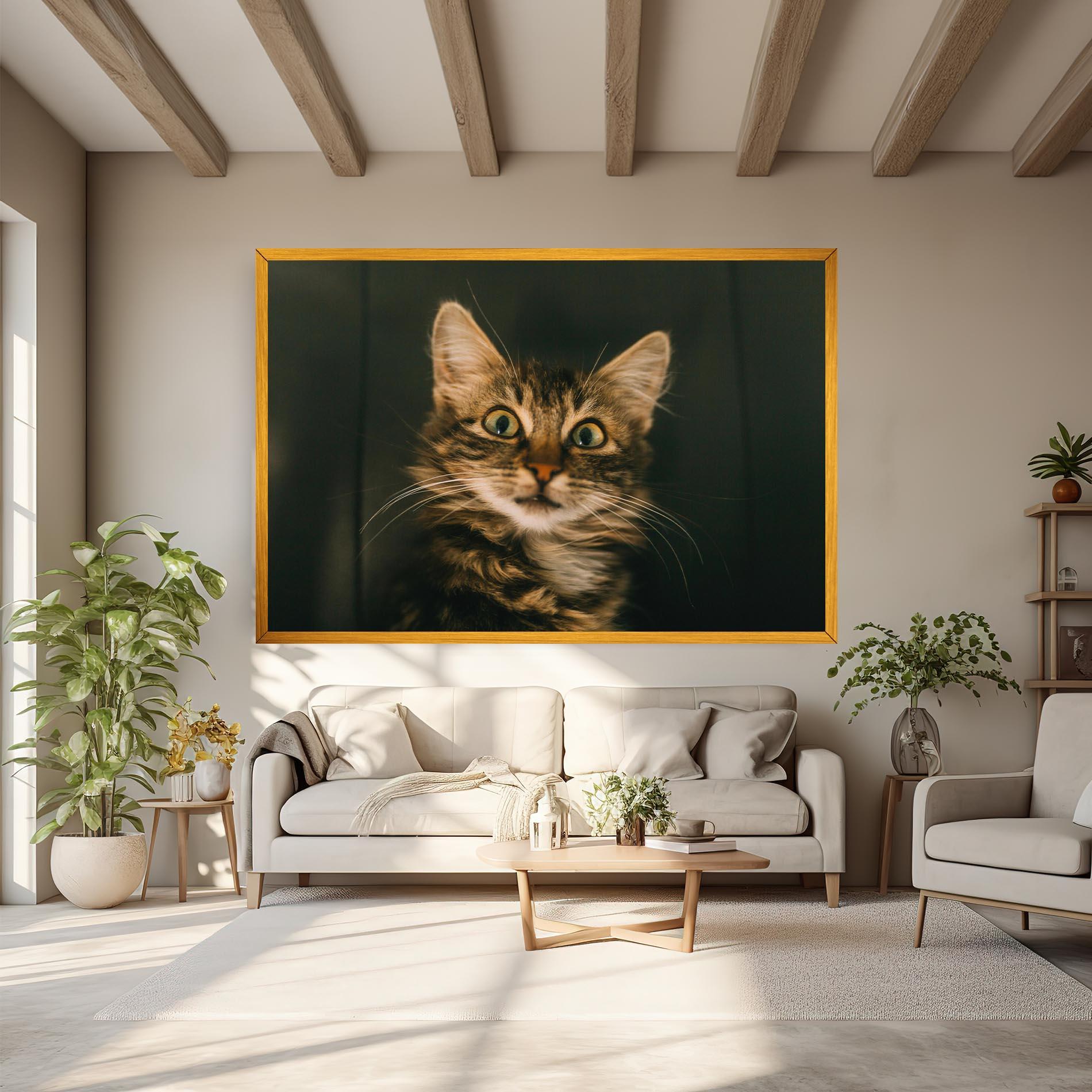 Leinwandbild Amazed Cat mockup 6